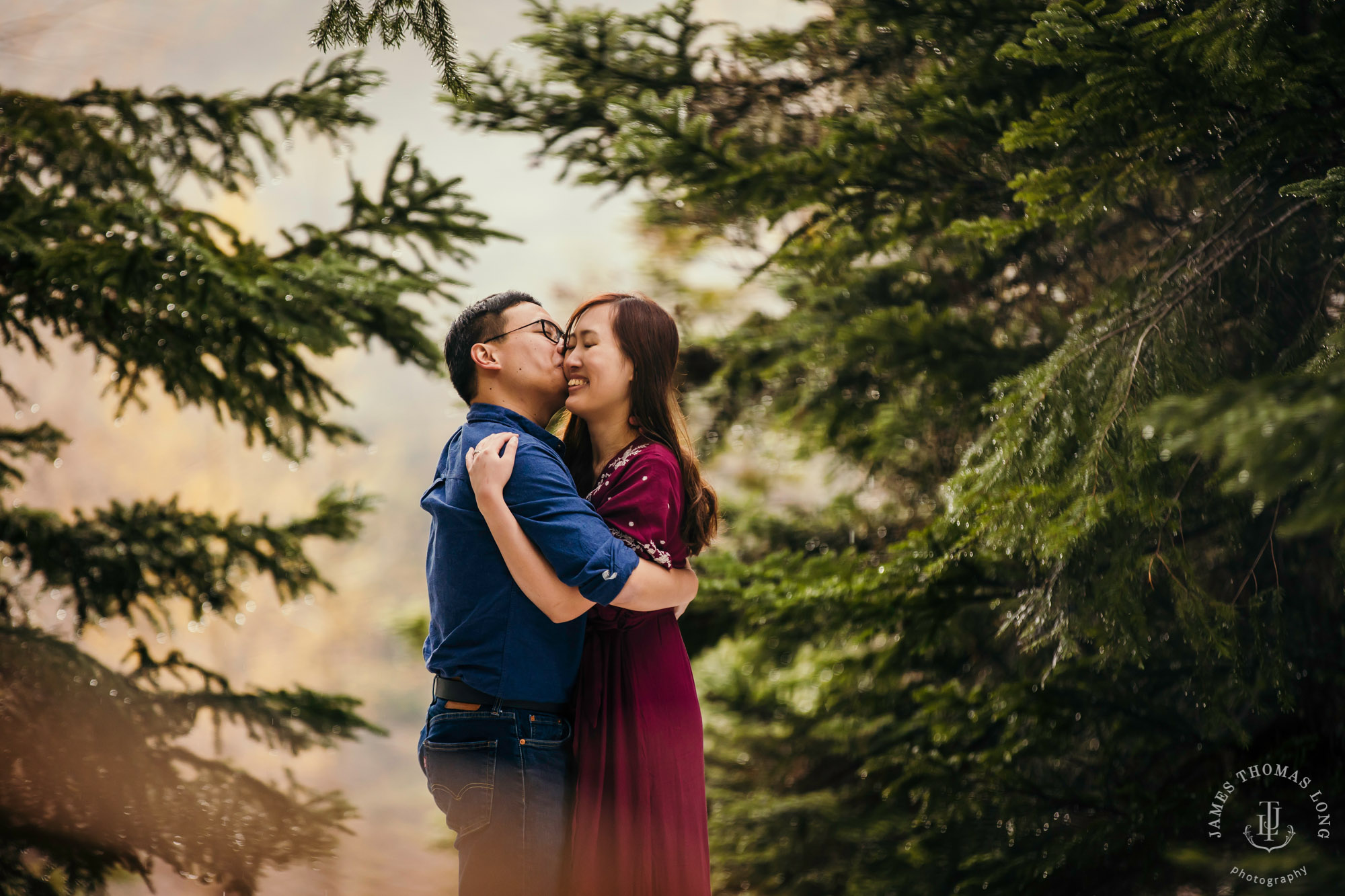 Snoqualmie Pass adventure engagement session by Seattle adventure wedding photographer James Thomas Long Photography