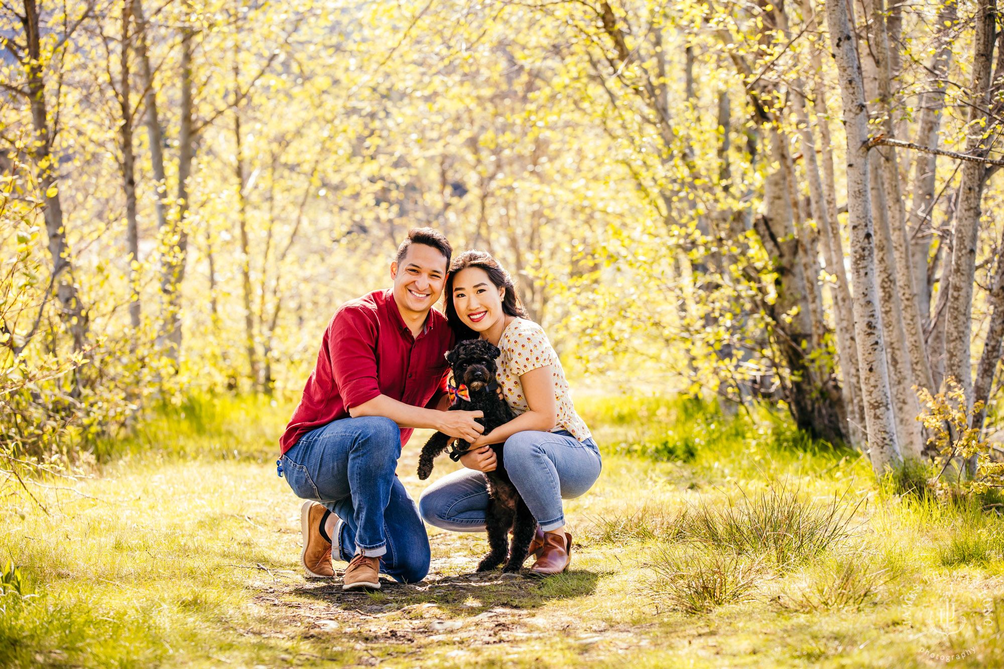 Adventure engagement session at Snoqualmie Pass by adventure wedding photographer James Thomas Long Photography