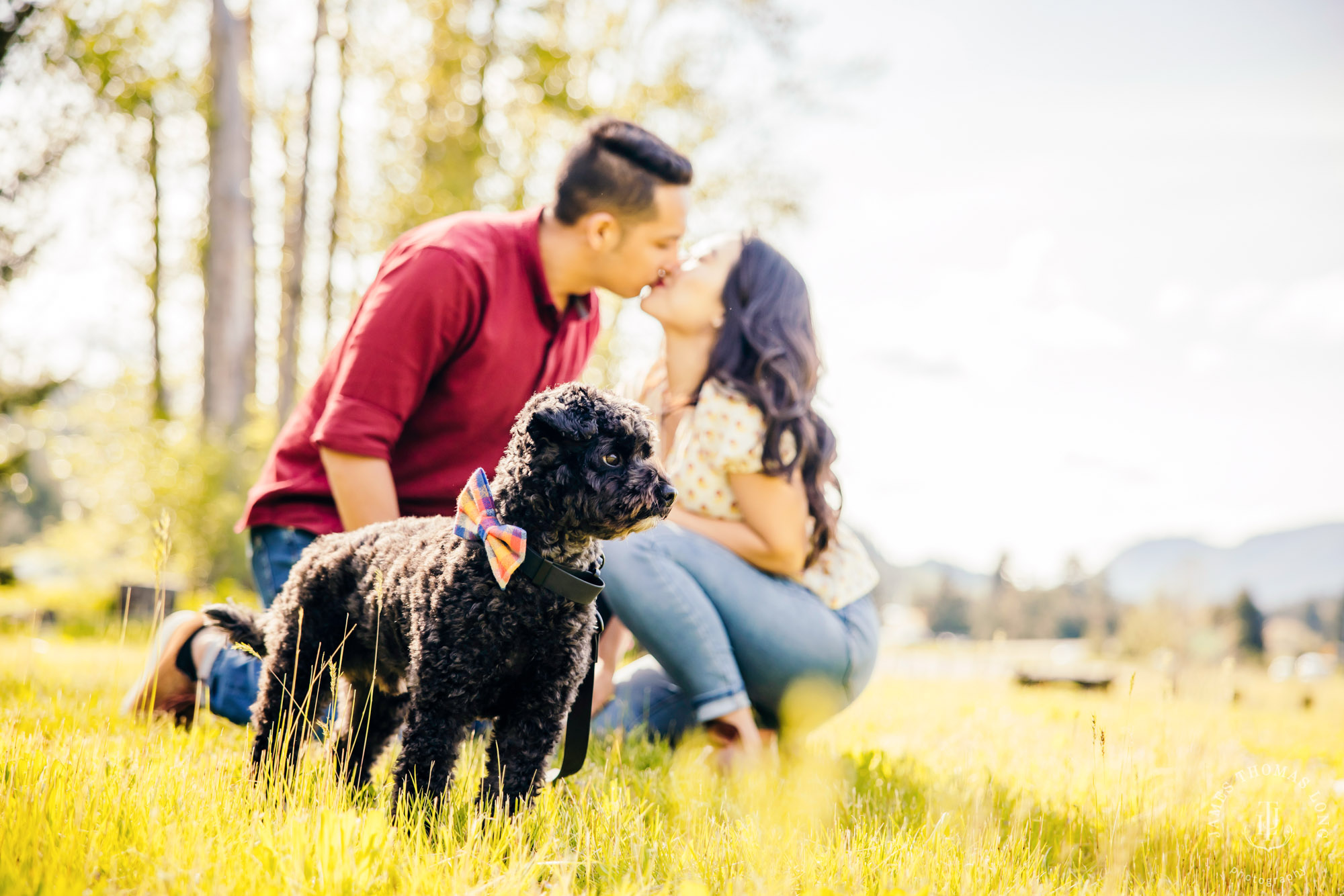 Adventure engagement session at Snoqualmie Pass by adventure wedding photographer James Thomas Long Photography