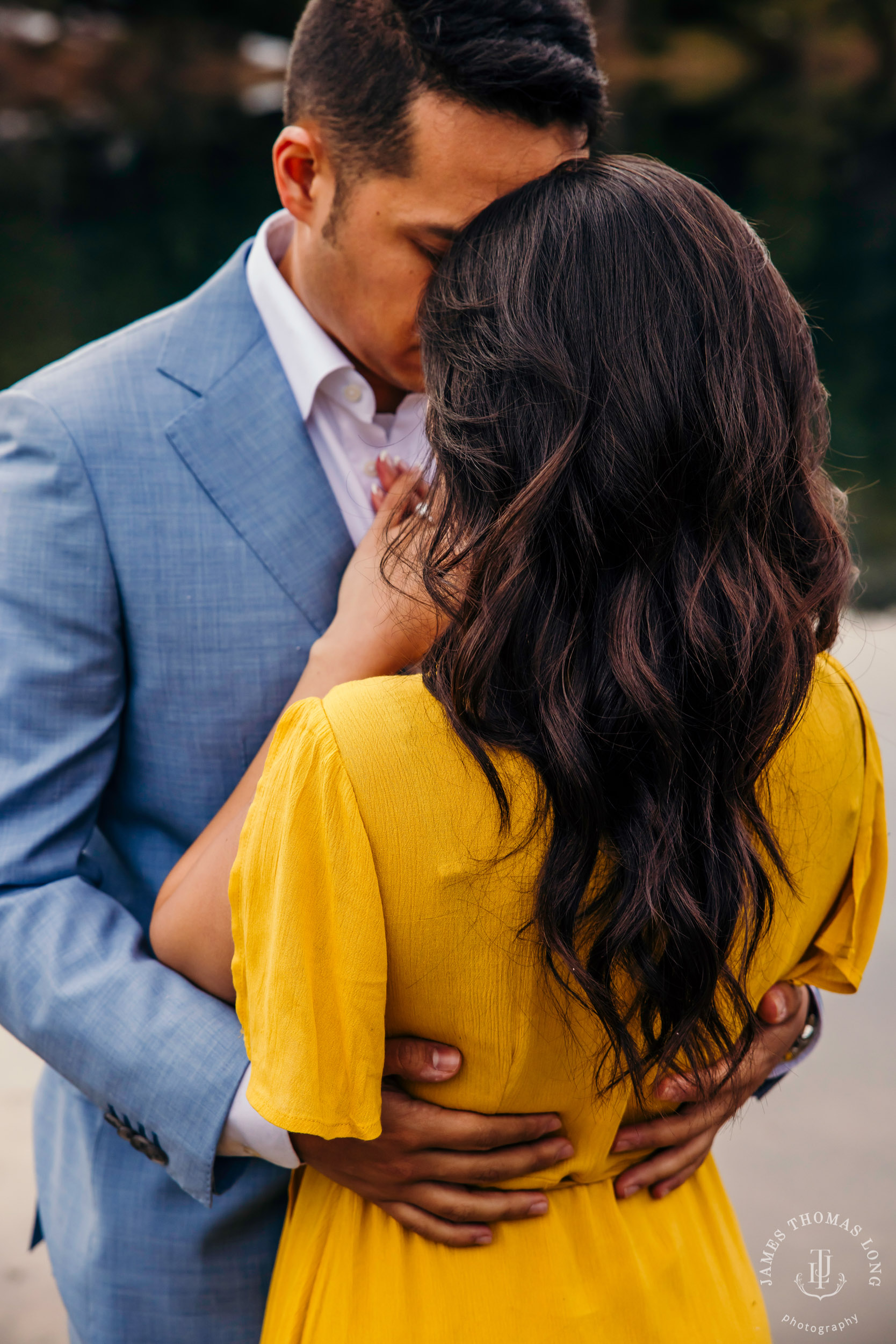 Adventure engagement session at Snoqualmie Pass by adventure wedding photographer James Thomas Long Photography