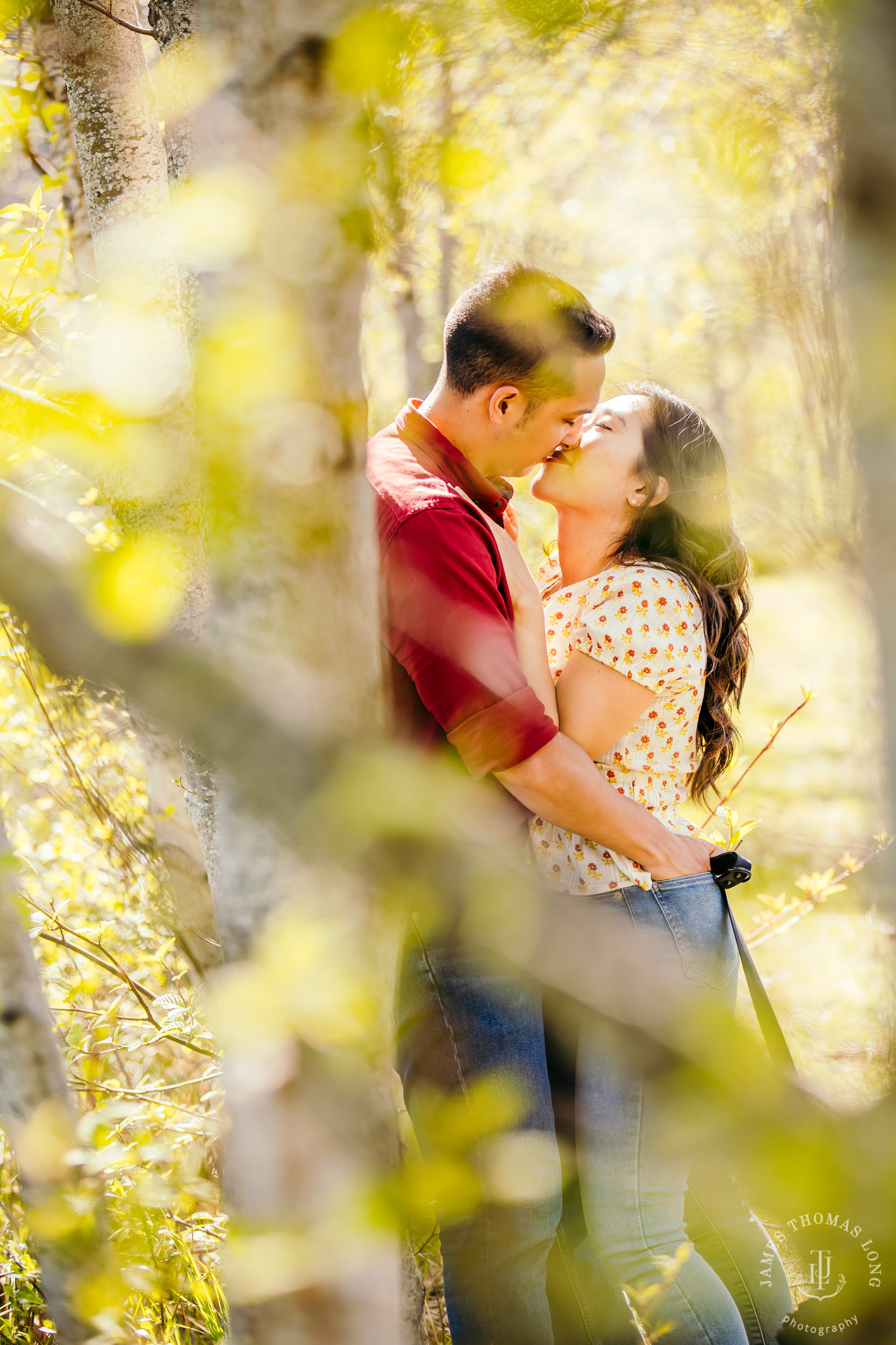 Adventure engagement session at Snoqualmie Pass by adventure wedding photographer James Thomas Long Photography