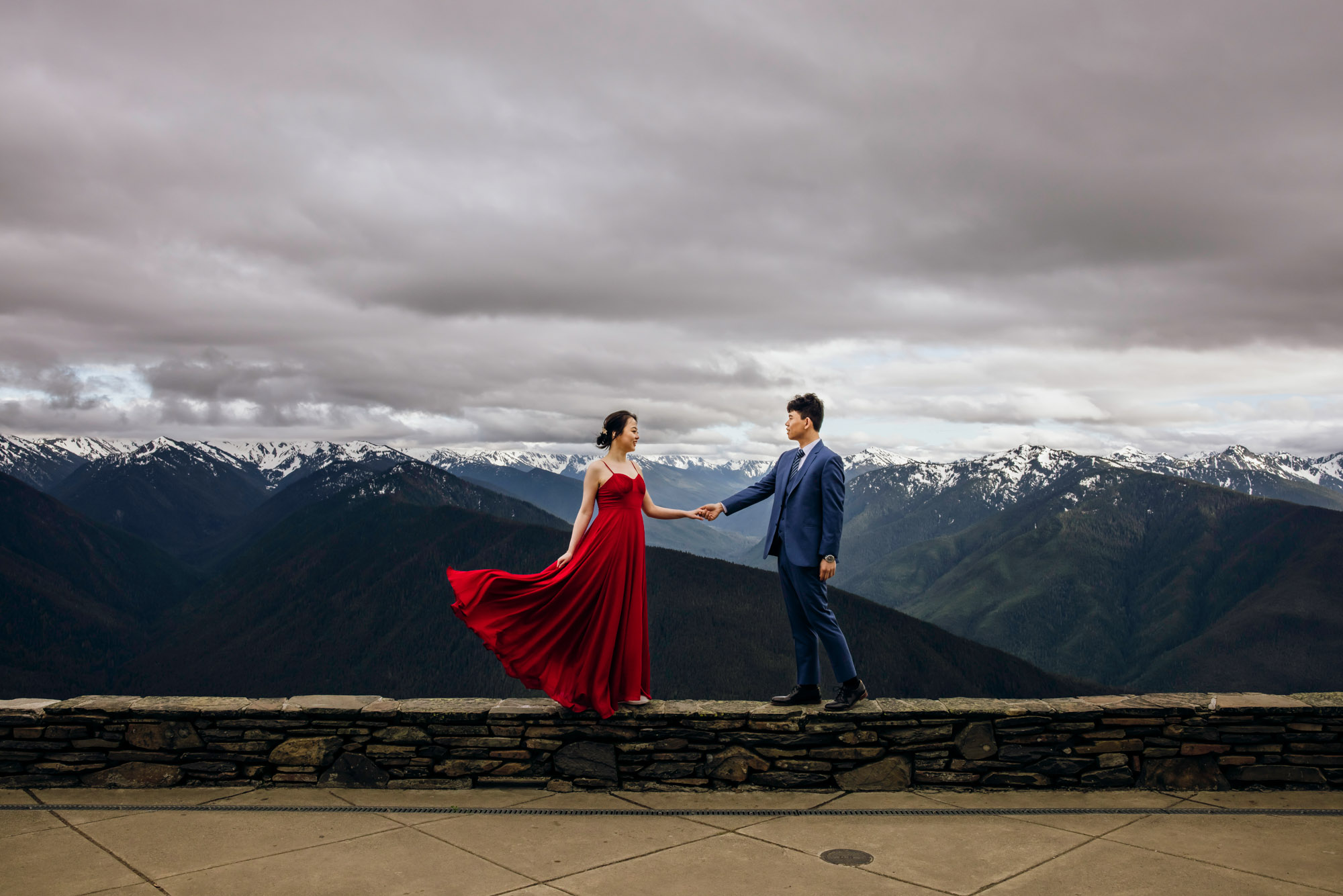 Pacific Northwest mountain engagement session by Seattle adventure elopement photographer James Thomas Long Photography