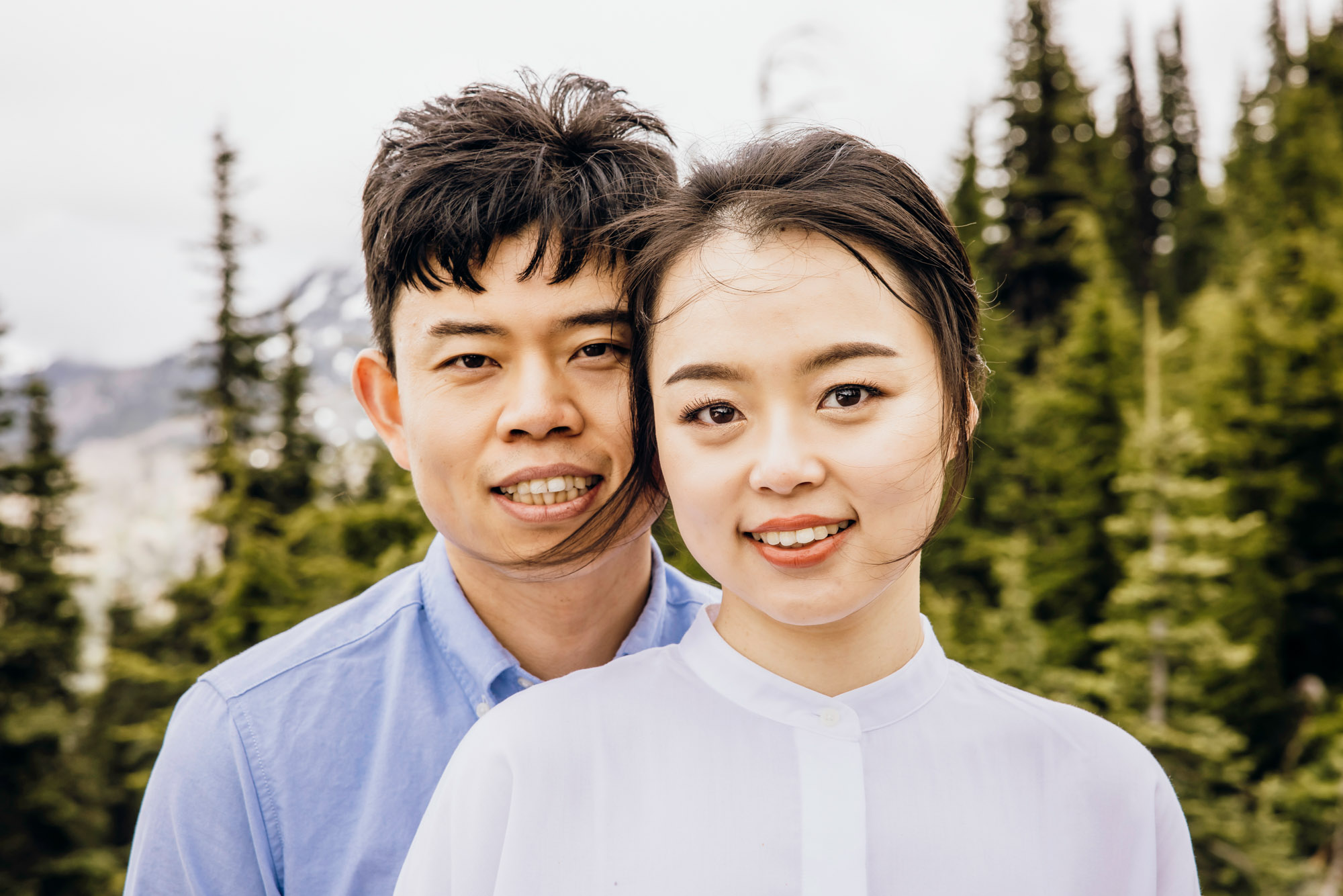 Pacific Northwest mountain engagement session by Seattle adventure elopement photographer James Thomas Long Photography