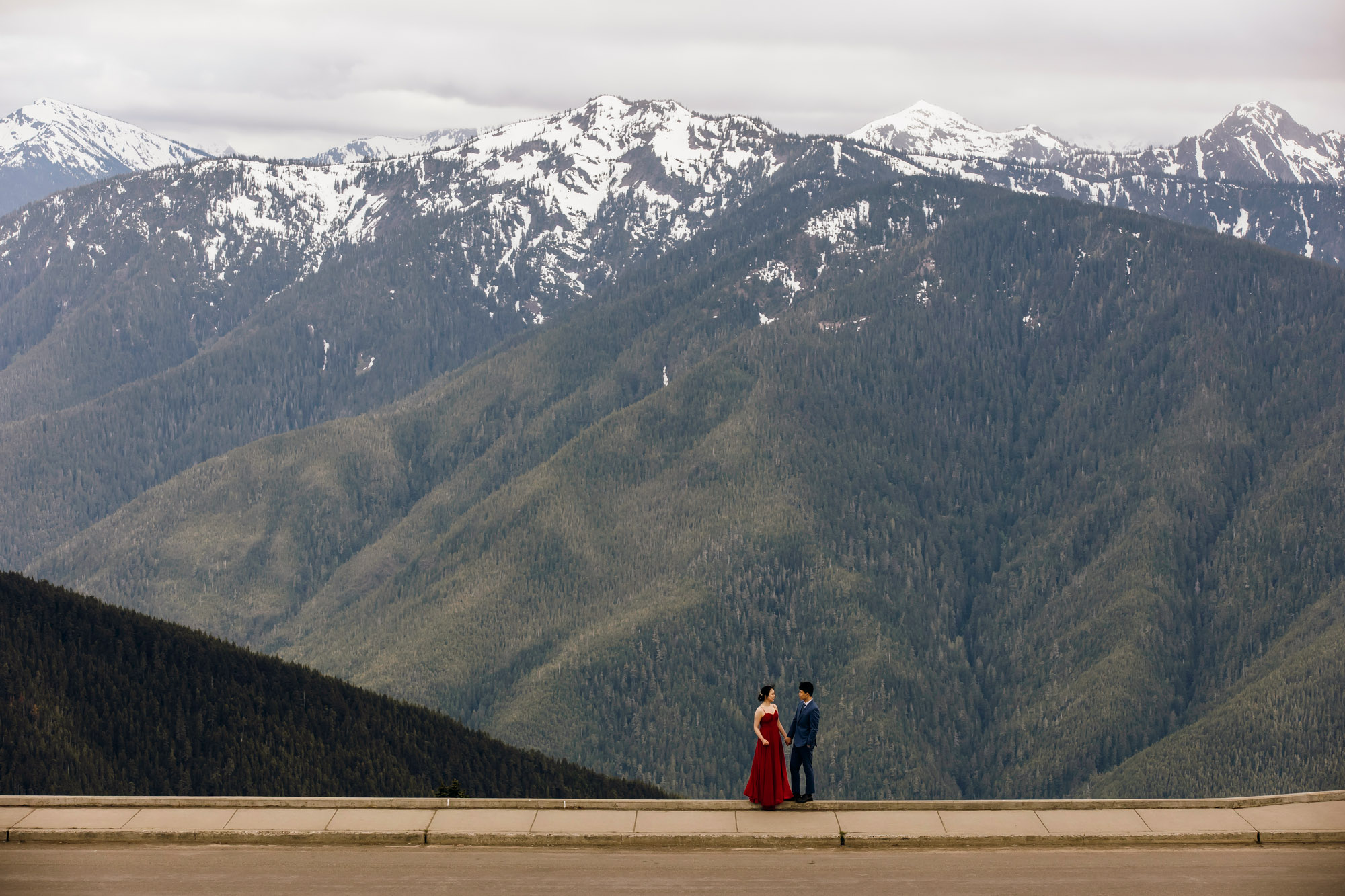 Pacific Northwest mountain engagement session by Seattle adventure elopement photographer James Thomas Long Photography