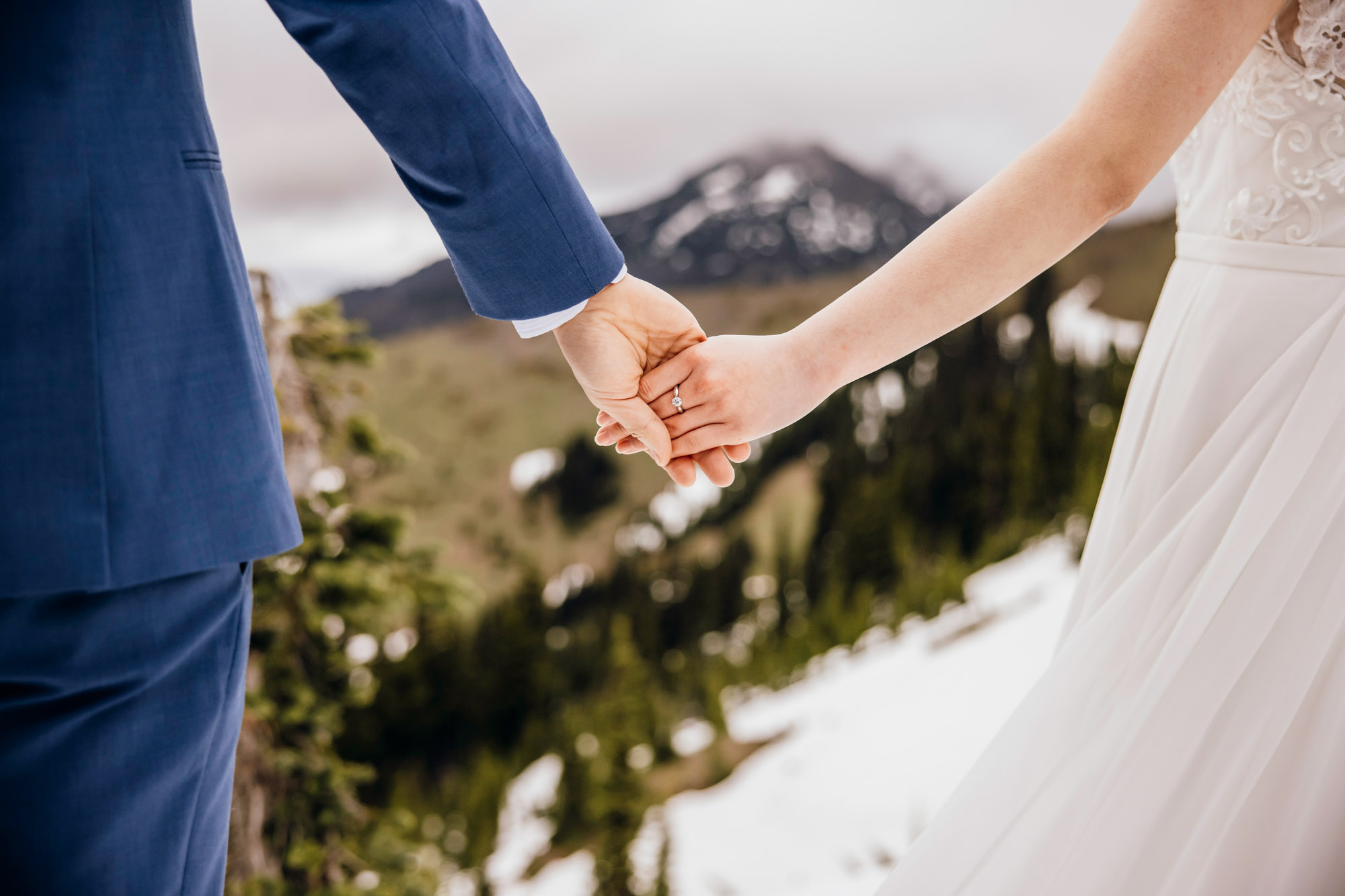 Pacific Northwest mountain engagement session by Seattle adventure elopement photographer James Thomas Long Photography