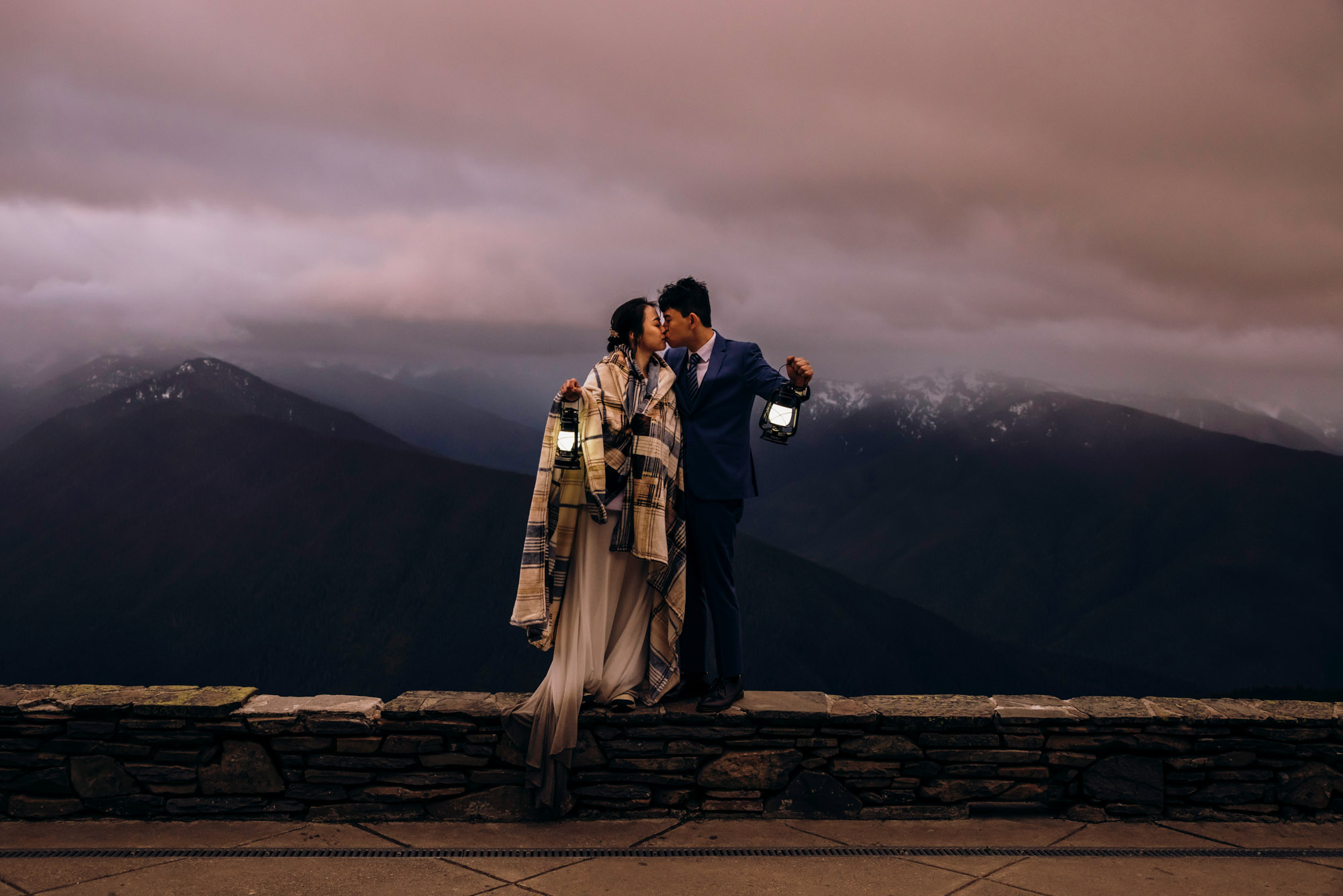 Pacific Northwest mountain engagement session by Seattle adventure elopement photographer James Thomas Long Photography