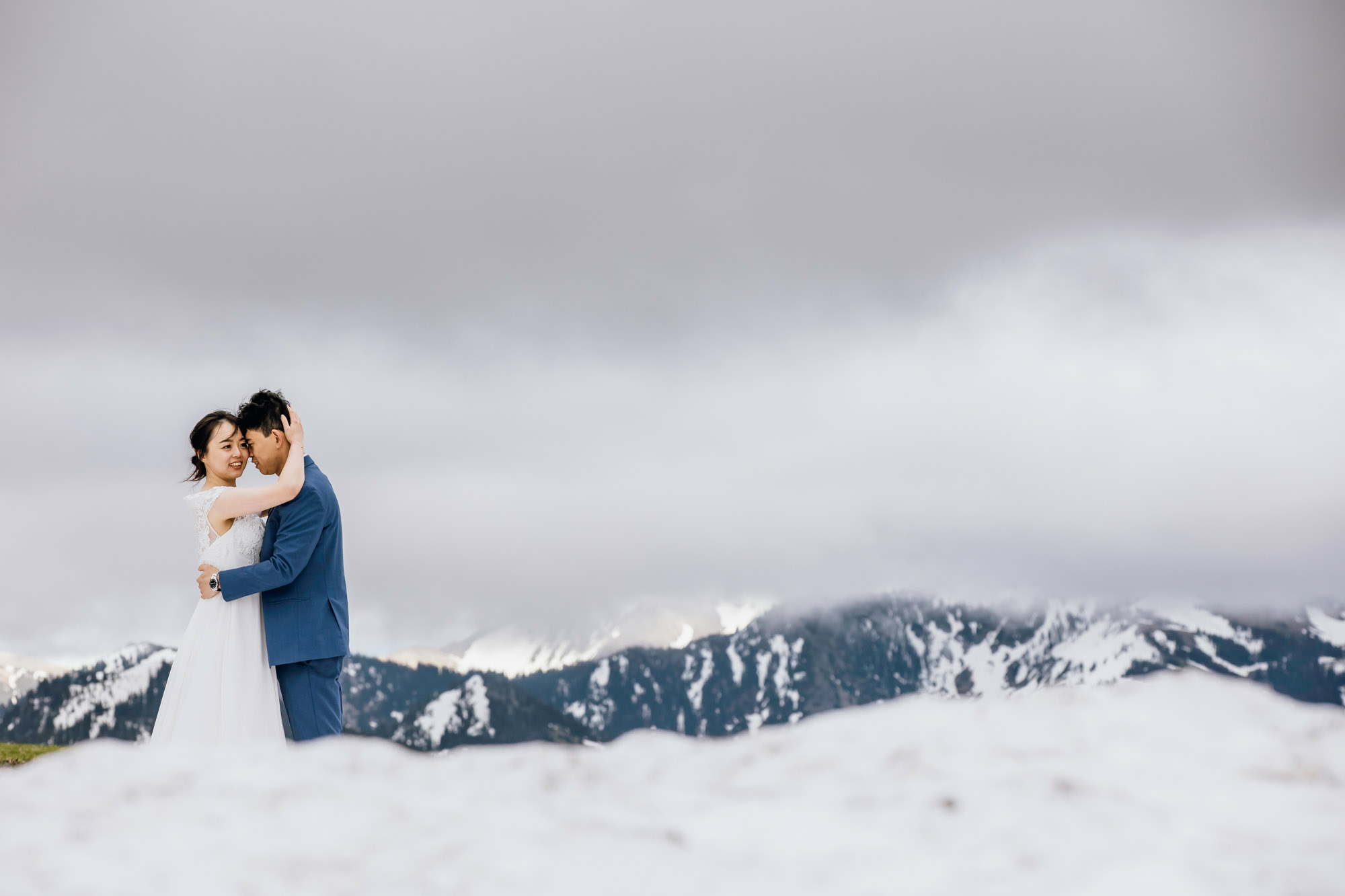 Pacific Northwest mountain engagement session by Seattle adventure elopement photographer James Thomas Long Photography