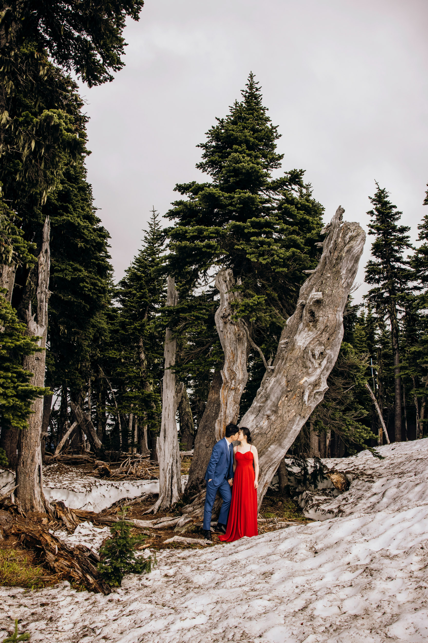 Pacific Northwest mountain engagement session by Seattle adventure elopement photographer James Thomas Long Photography