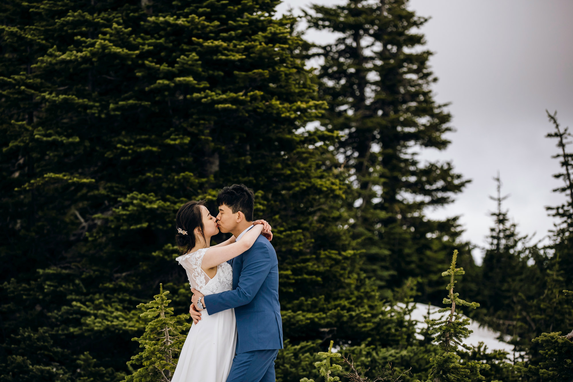 Pacific Northwest mountain engagement session by Seattle adventure elopement photographer James Thomas Long Photography