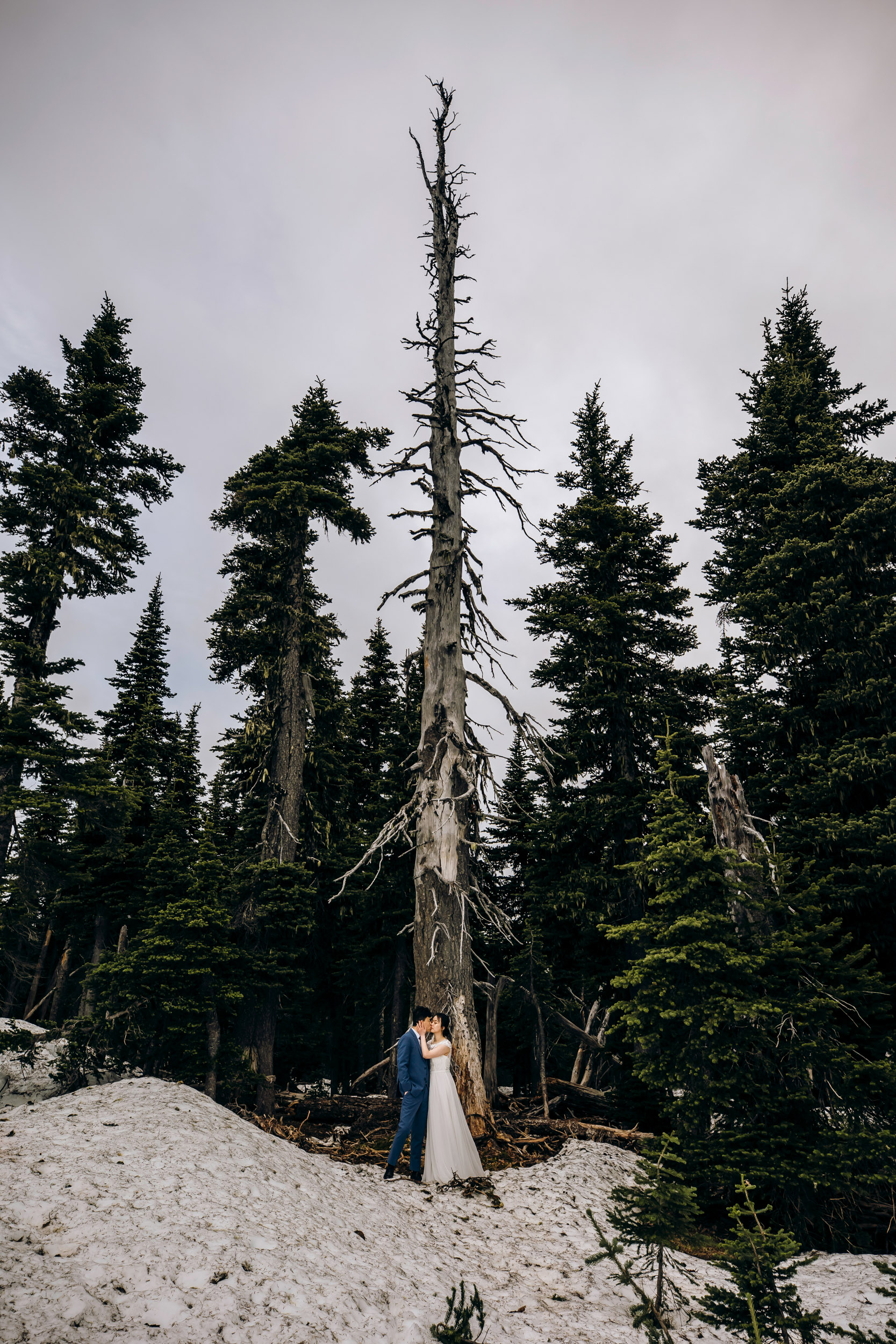 Pacific Northwest mountain engagement session by Seattle adventure elopement photographer James Thomas Long Photography