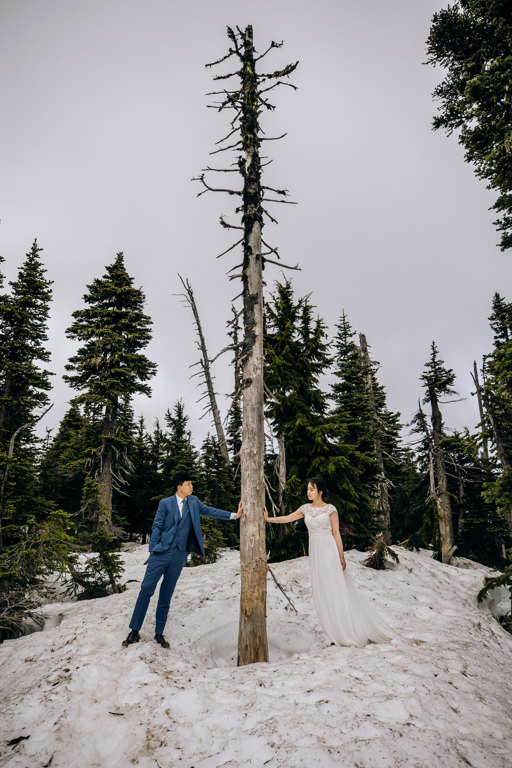 Pacific Northwest mountain engagement session by Seattle adventure elopement photographer James Thomas Long Photography