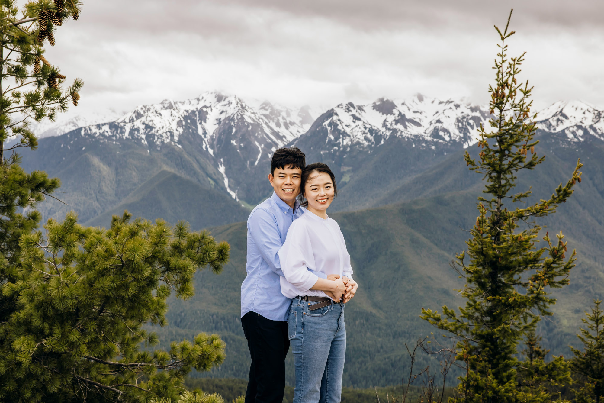 Pacific Northwest mountain engagement session by Seattle adventure elopement photographer James Thomas Long Photography