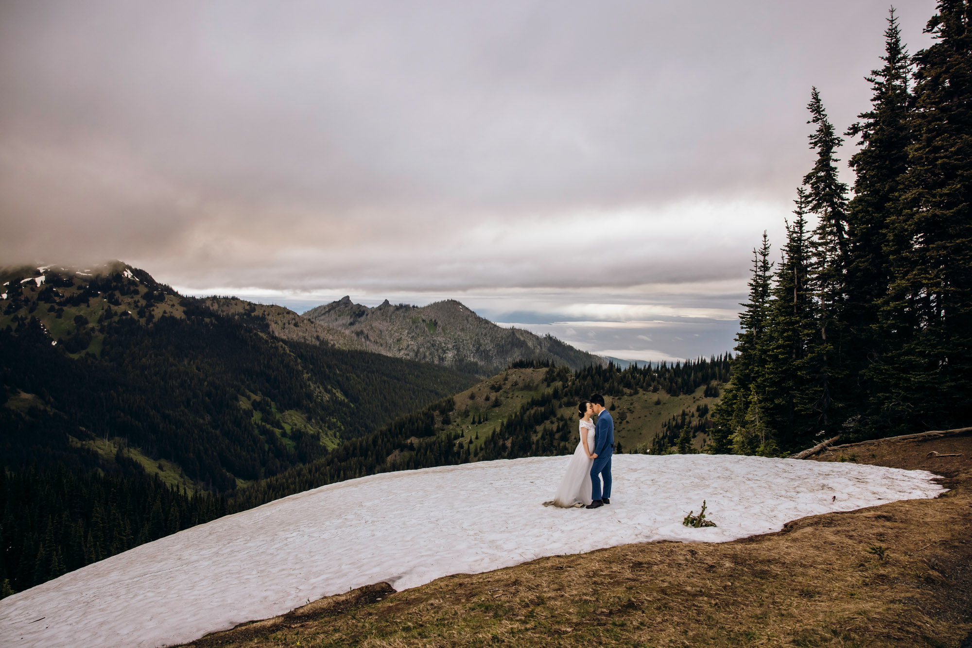 Pacific Northwest mountain engagement session by Seattle adventure elopement photographer James Thomas Long Photography