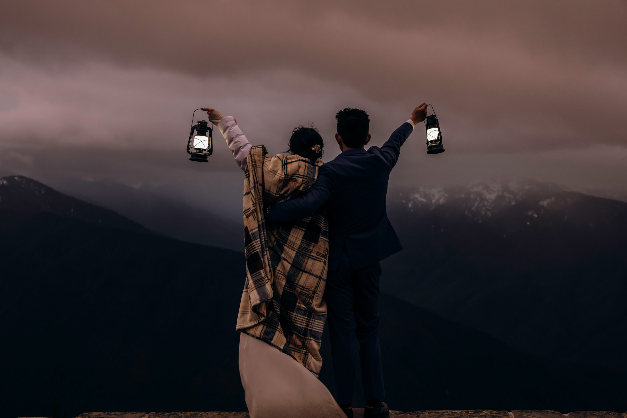 Pacific Northwest mountain engagement session by Seattle adventure elopement photographer James Thomas Long Photography