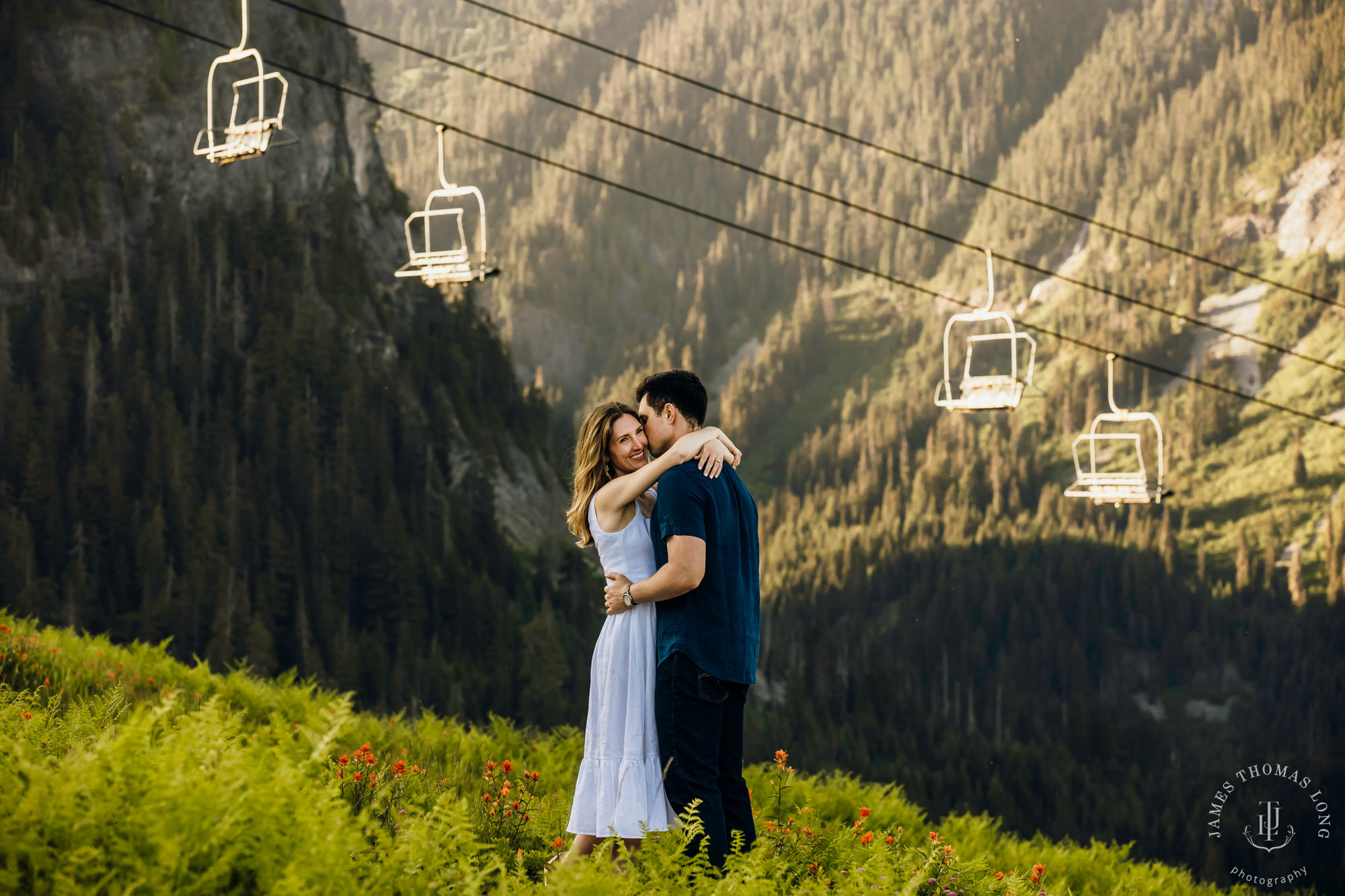 Adventure engagement in the Cascades by Snoqualmie adventure elopement photographer James Thomas Long Photography