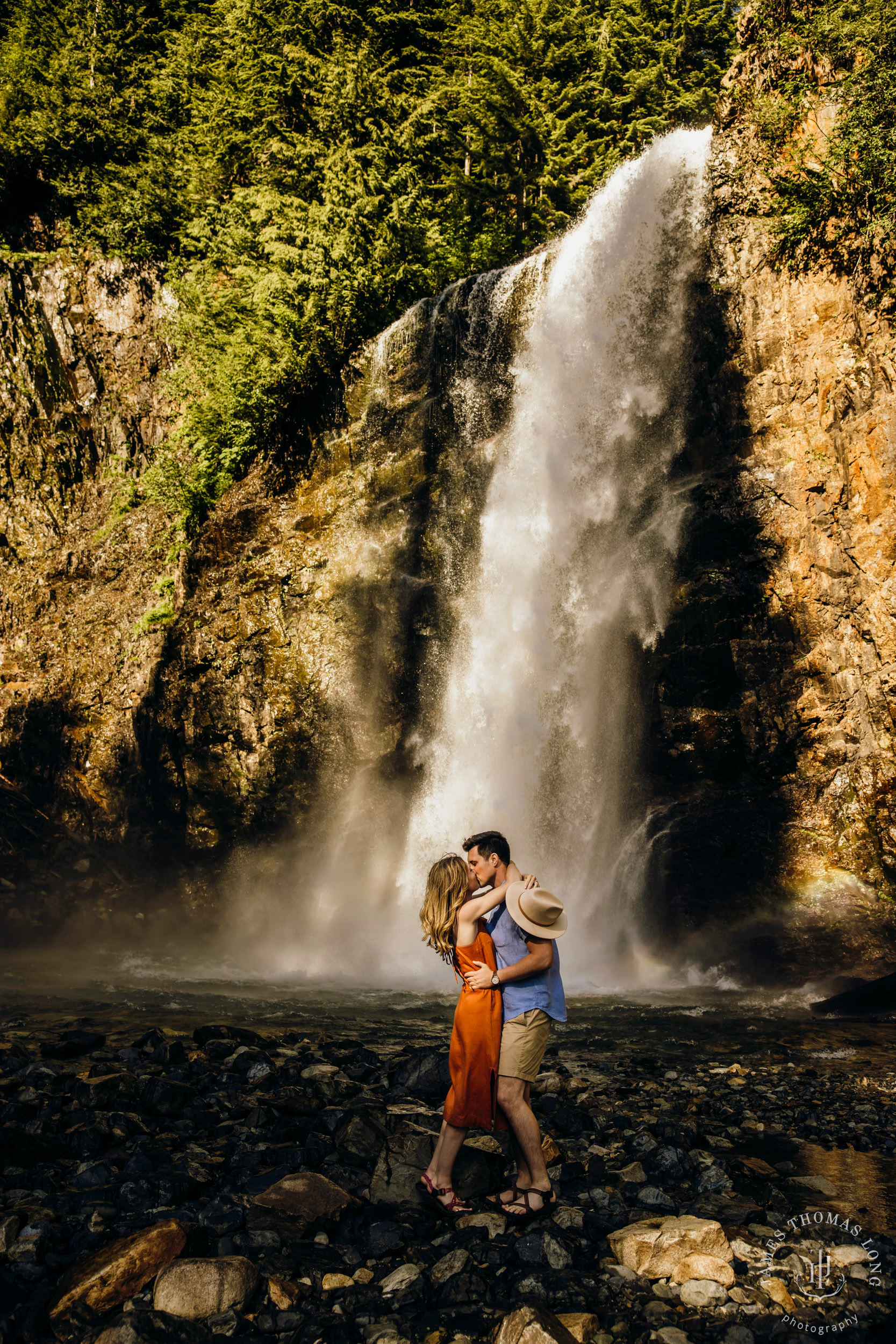 Adventure engagement in the Cascades by Snoqualmie adventure elopement photographer James Thomas Long Photography