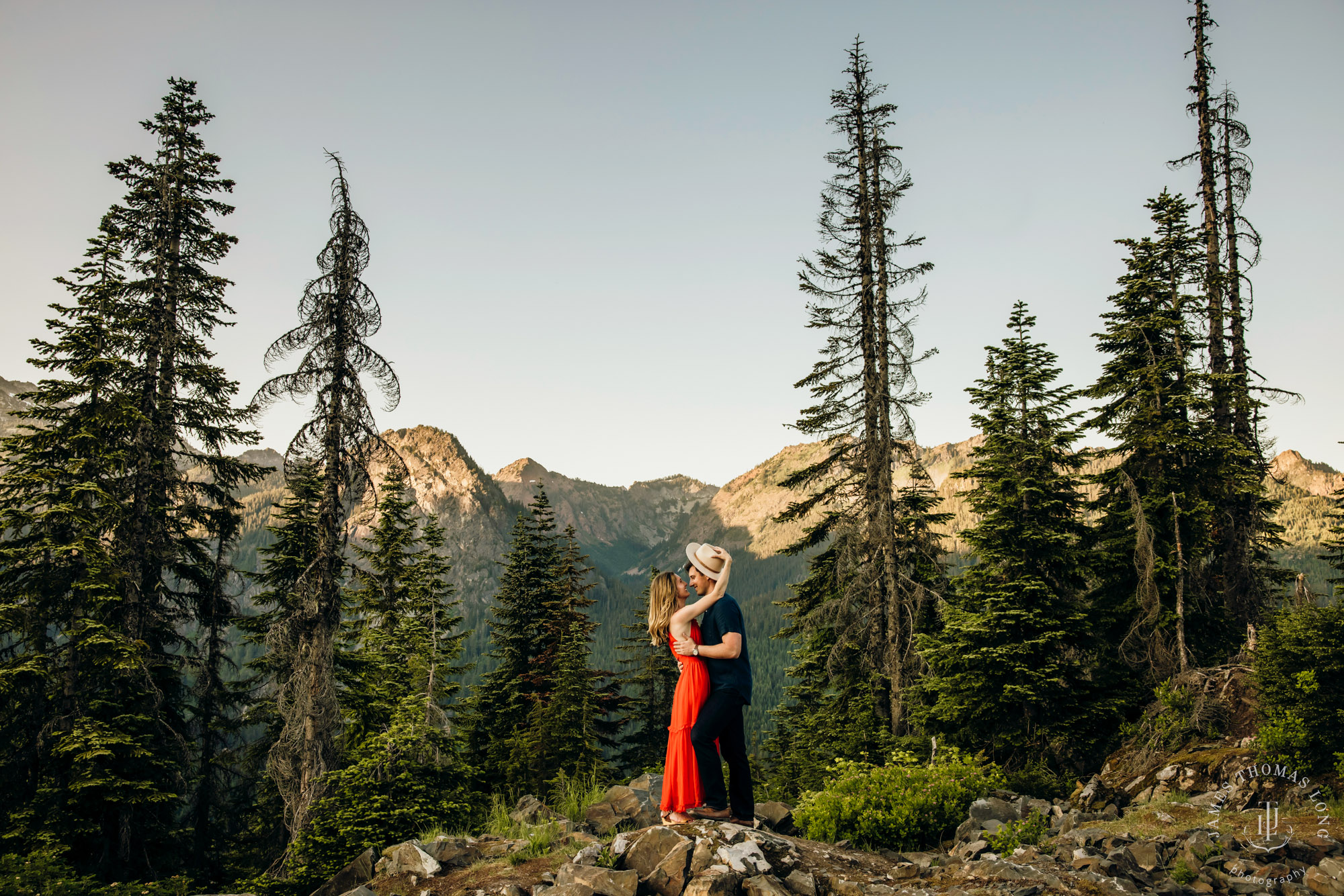 Adventure engagement in the Cascades by Snoqualmie adventure elopement photographer James Thomas Long Photography