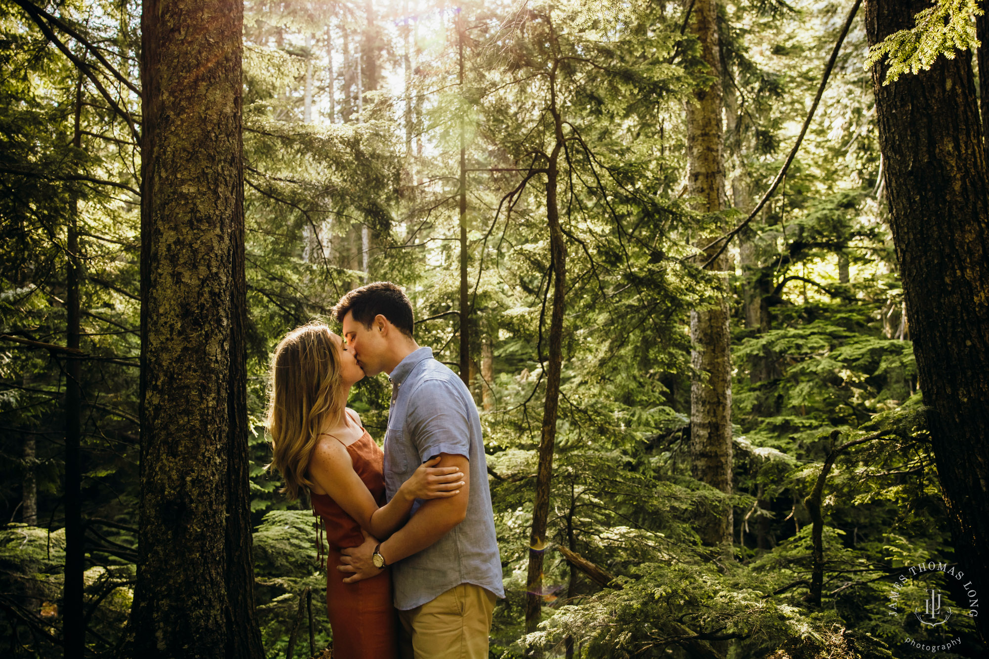 Adventure engagement in the Cascades by Snoqualmie adventure elopement photographer James Thomas Long Photography