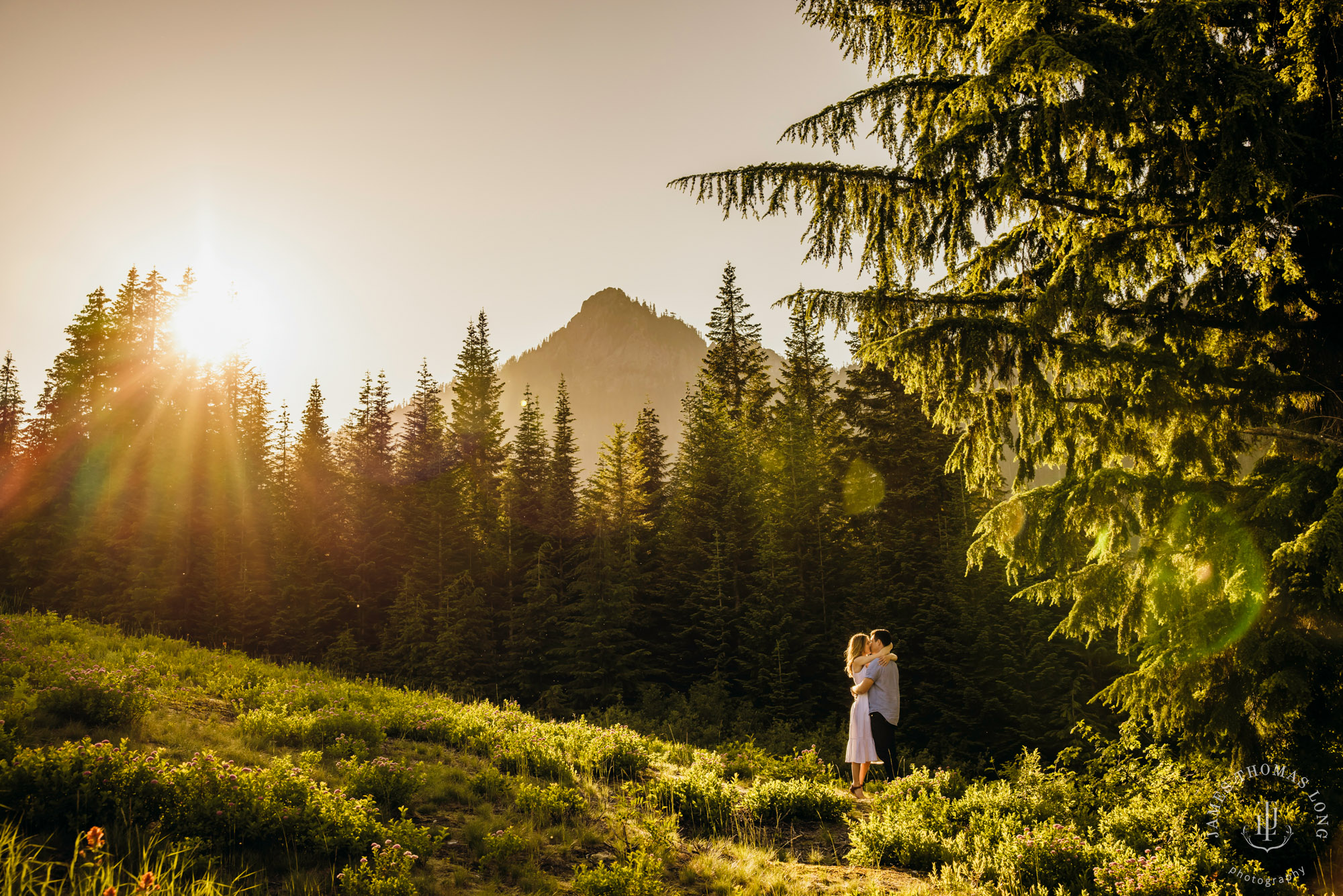 Adventure engagement in the Cascades by Snoqualmie adventure elopement photographer James Thomas Long Photography