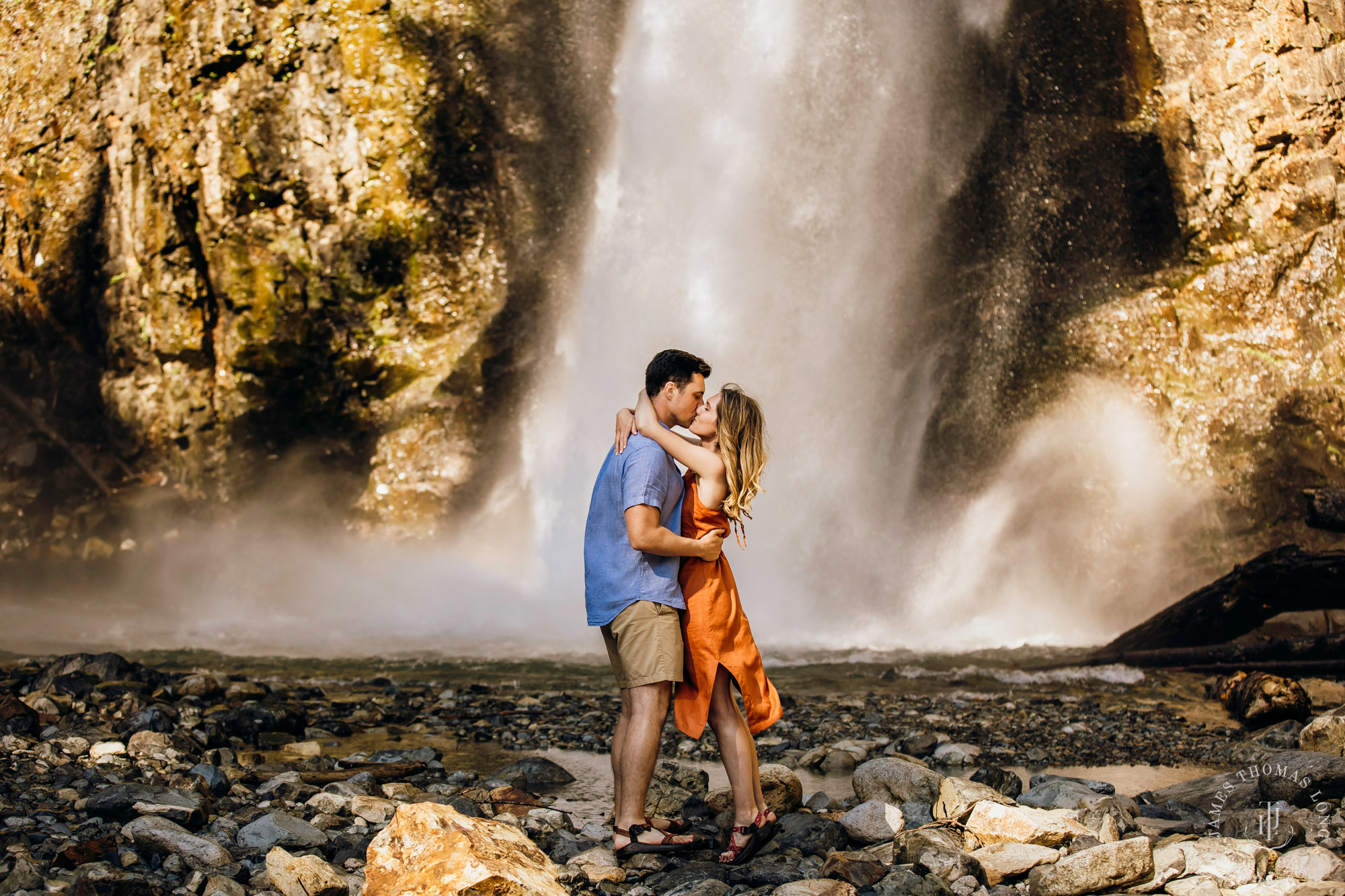 Adventure engagement in the Cascades by Snoqualmie adventure elopement photographer James Thomas Long Photography