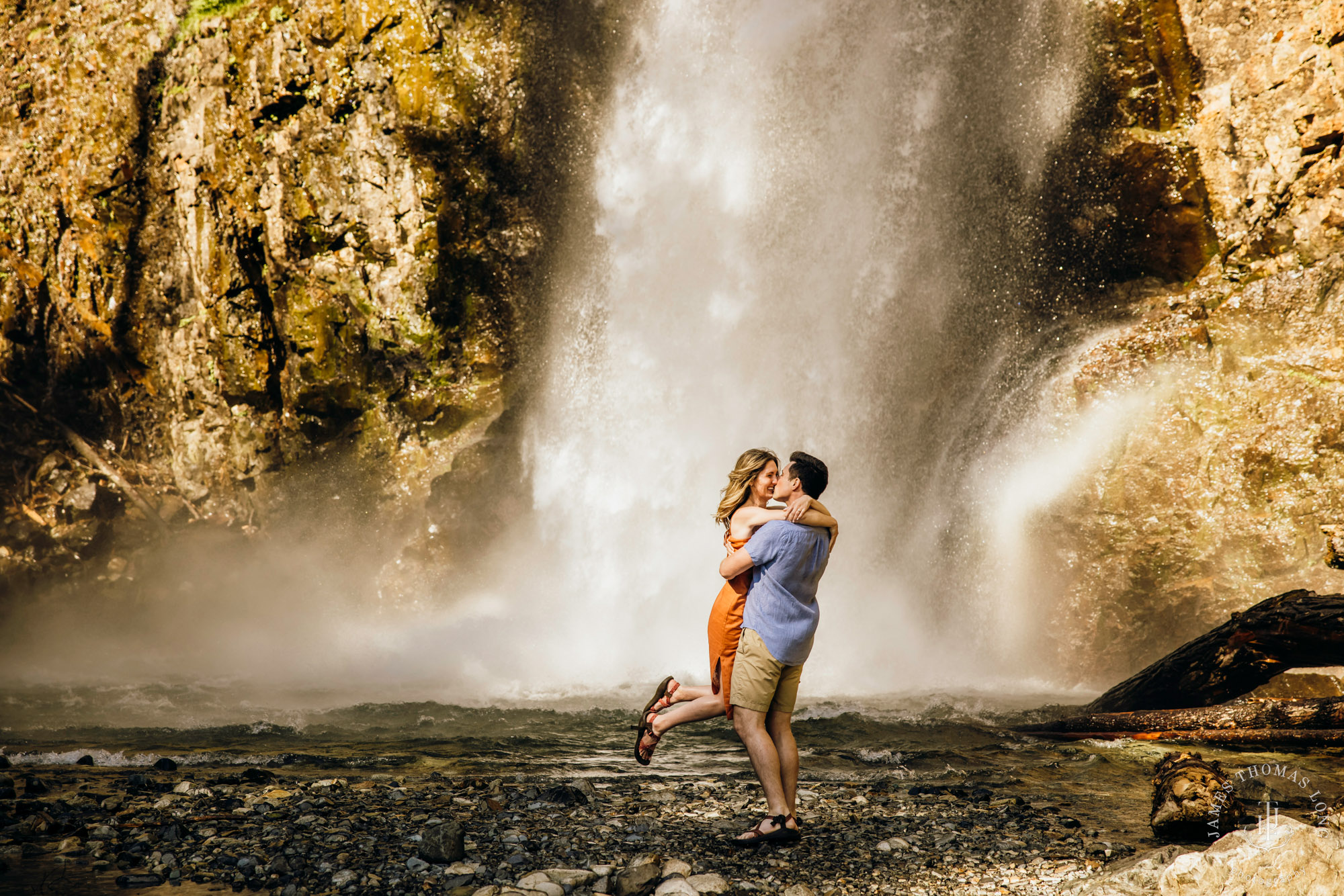 Adventure engagement in the Cascades by Snoqualmie adventure elopement photographer James Thomas Long Photography