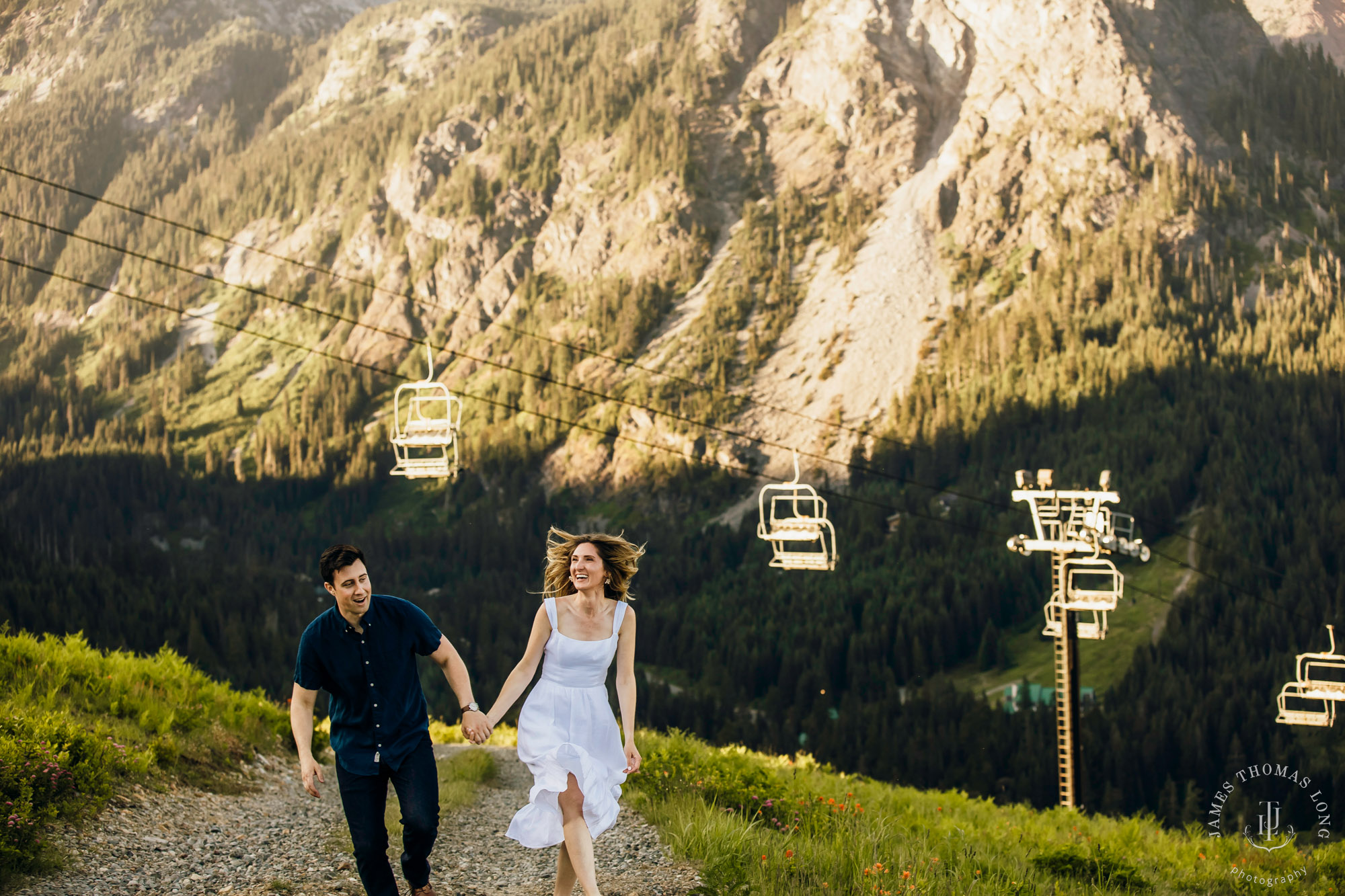 Adventure engagement in the Cascades by Snoqualmie adventure elopement photographer James Thomas Long Photography