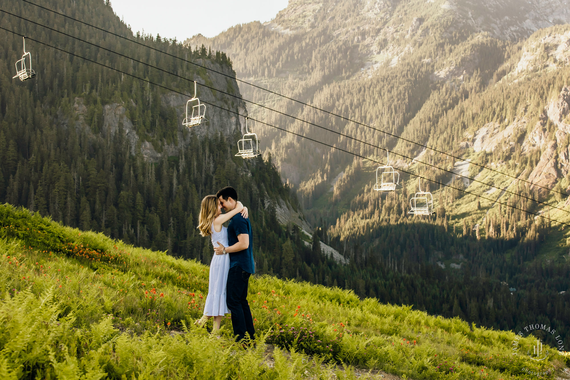 Adventure engagement in the Cascades by Snoqualmie adventure elopement photographer James Thomas Long Photography