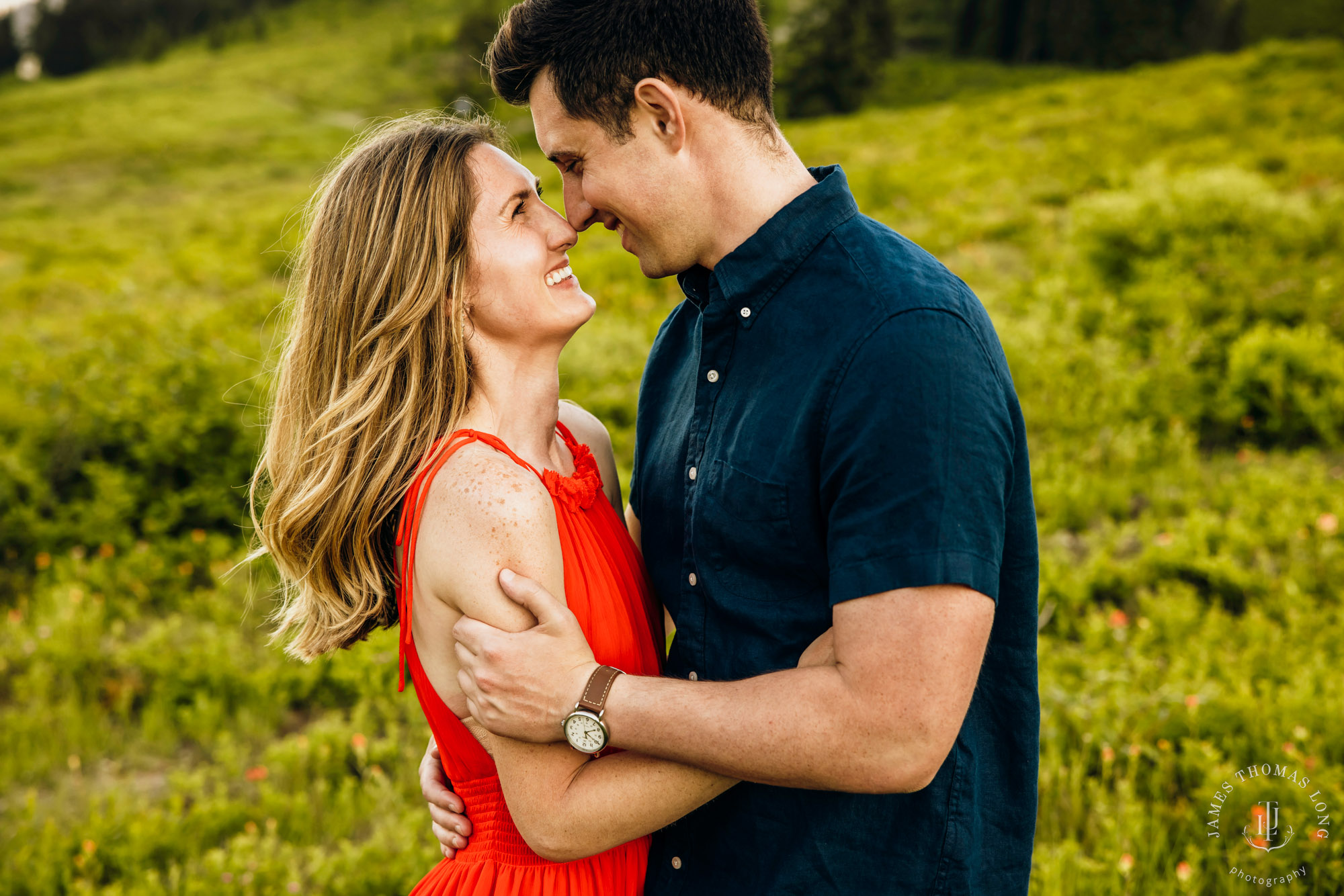 Adventure engagement in the Cascades by Snoqualmie adventure elopement photographer James Thomas Long Photography