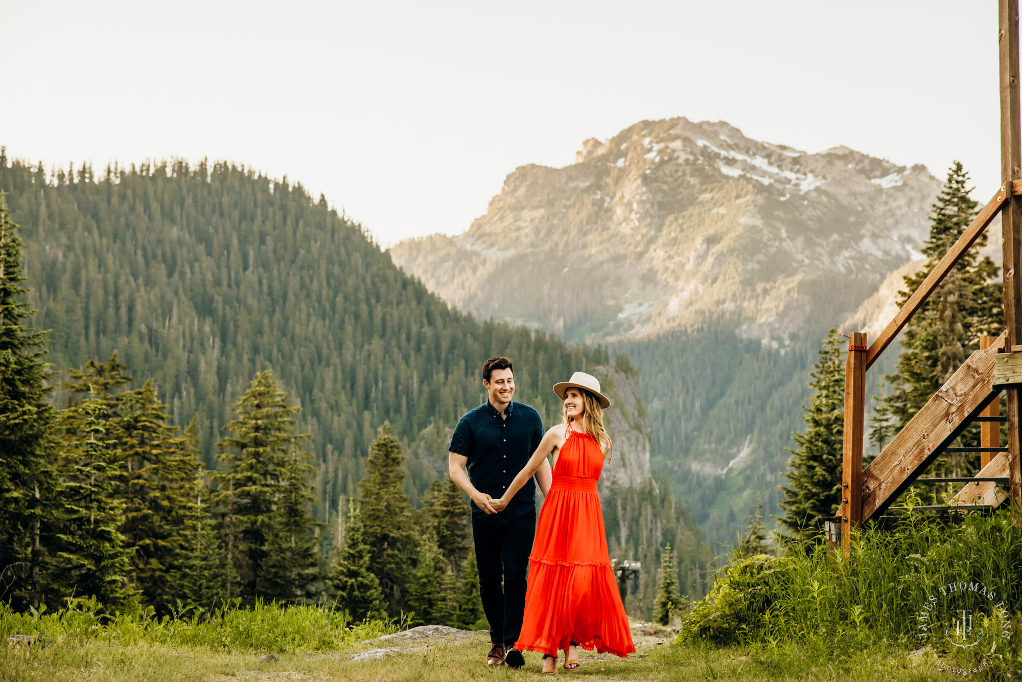 Adventure engagement in the Cascades by Snoqualmie adventure elopement photographer James Thomas Long Photography