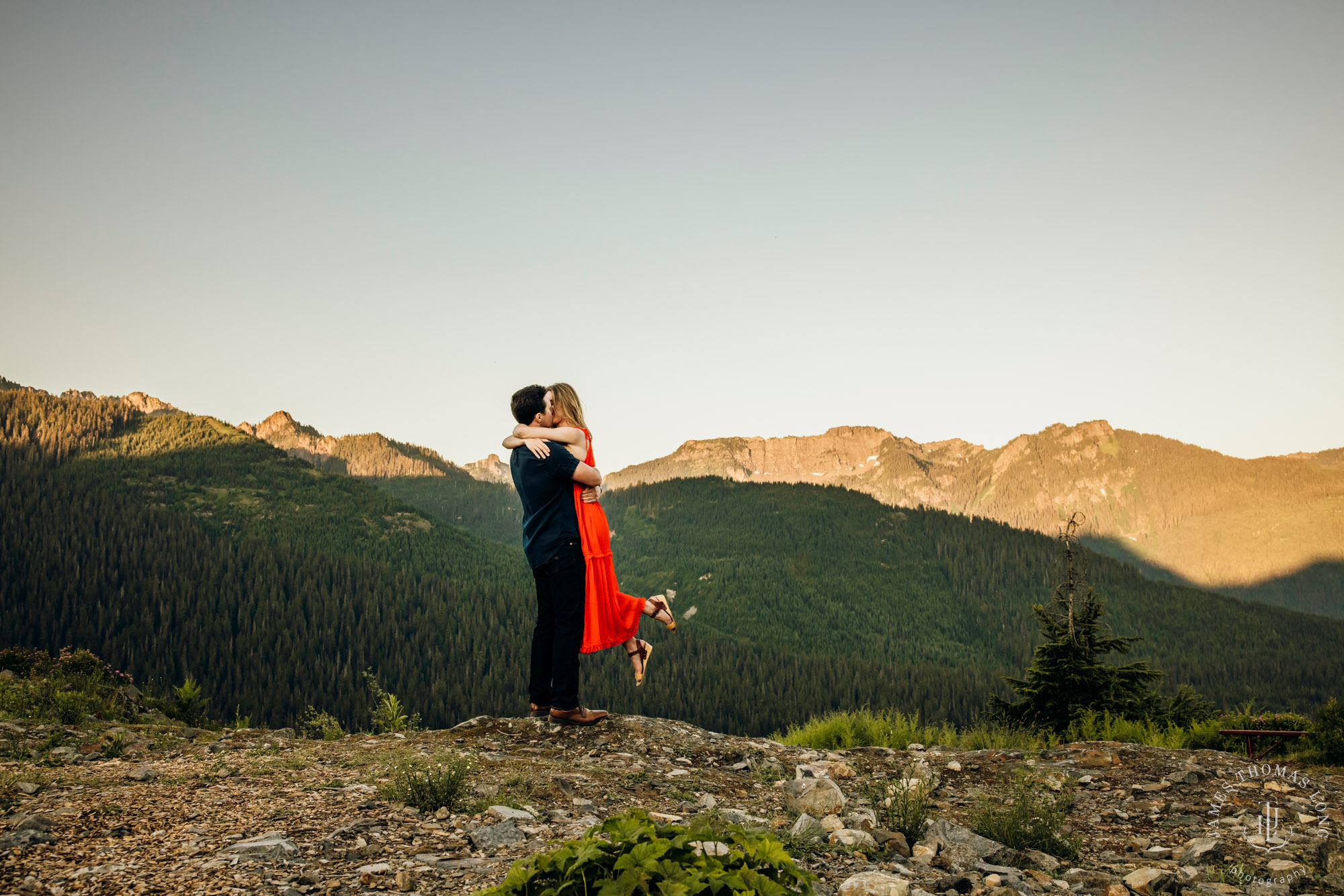 Adventure engagement in the Cascades by Snoqualmie adventure elopement photographer James Thomas Long Photography