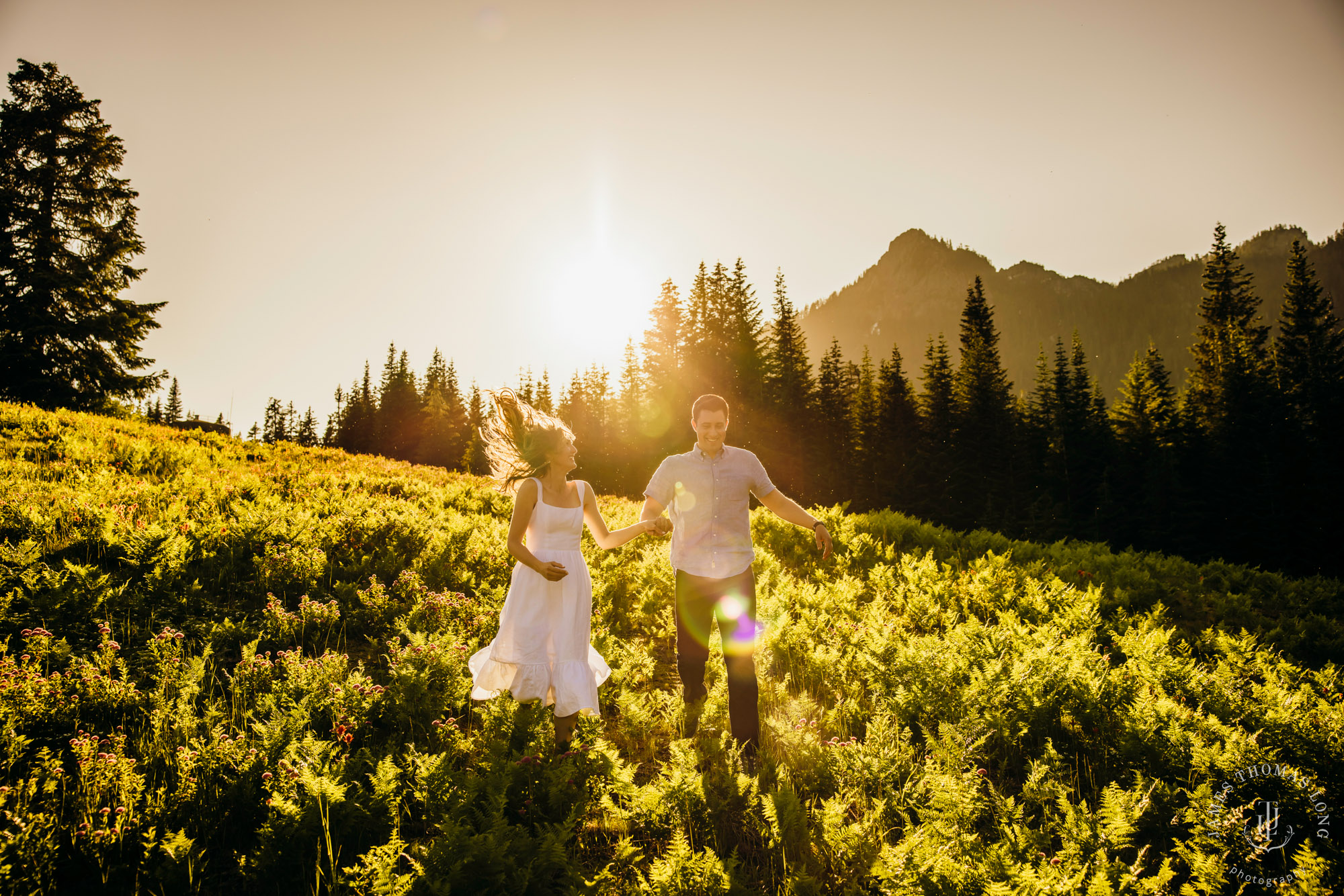 Adventure engagement in the Cascades by Snoqualmie adventure elopement photographer James Thomas Long Photography