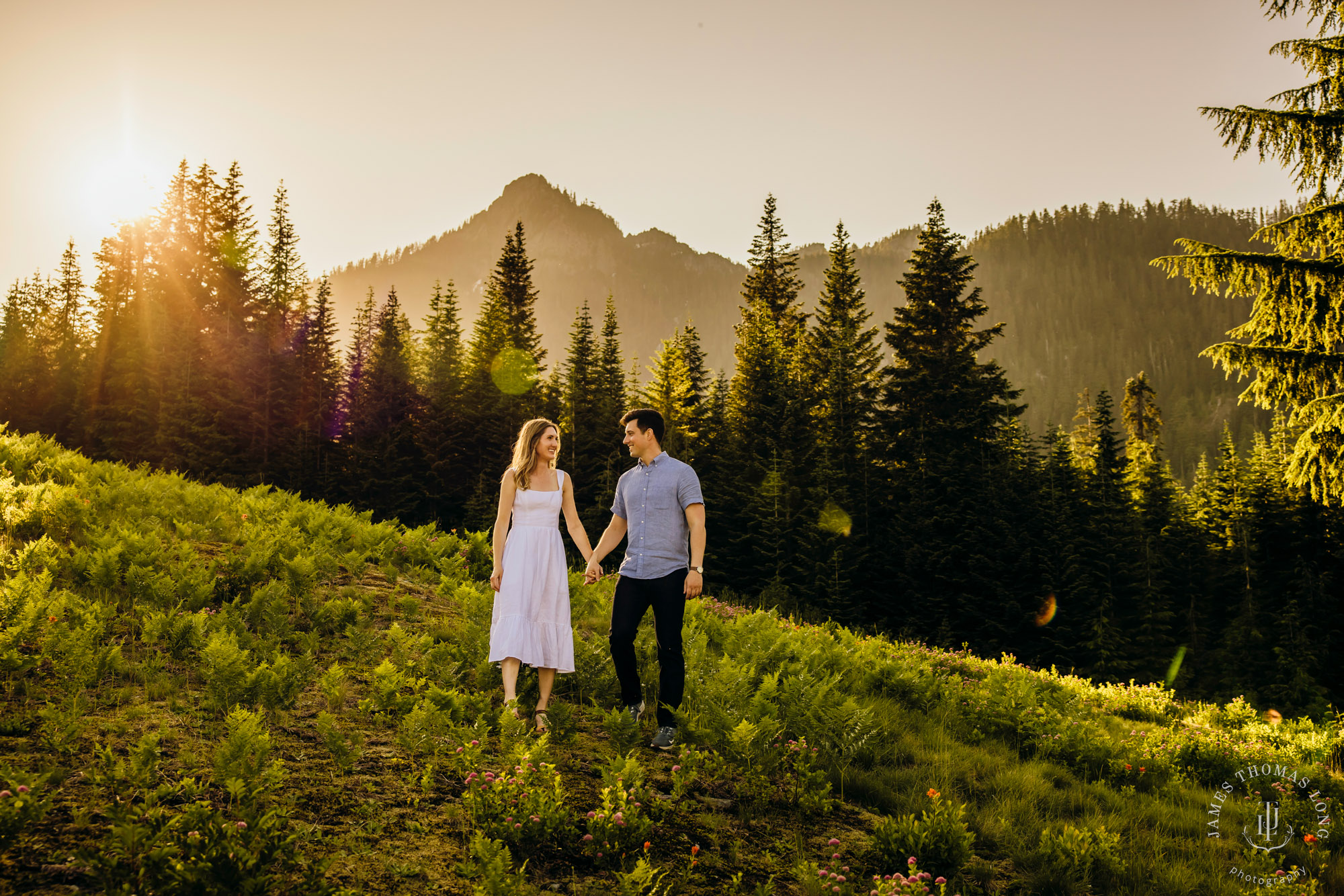 Adventure engagement in the Cascades by Snoqualmie adventure elopement photographer James Thomas Long Photography