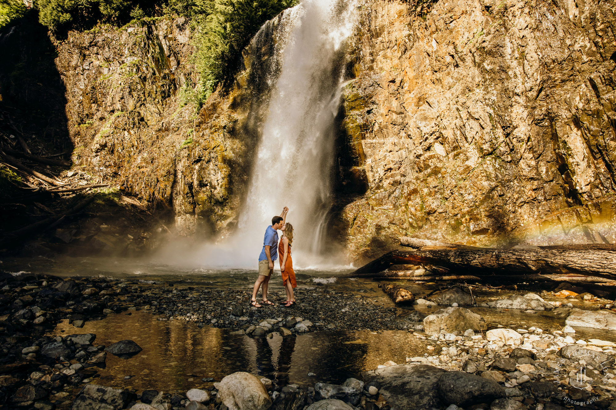 Adventure engagement in the Cascades by Snoqualmie adventure elopement photographer James Thomas Long Photography