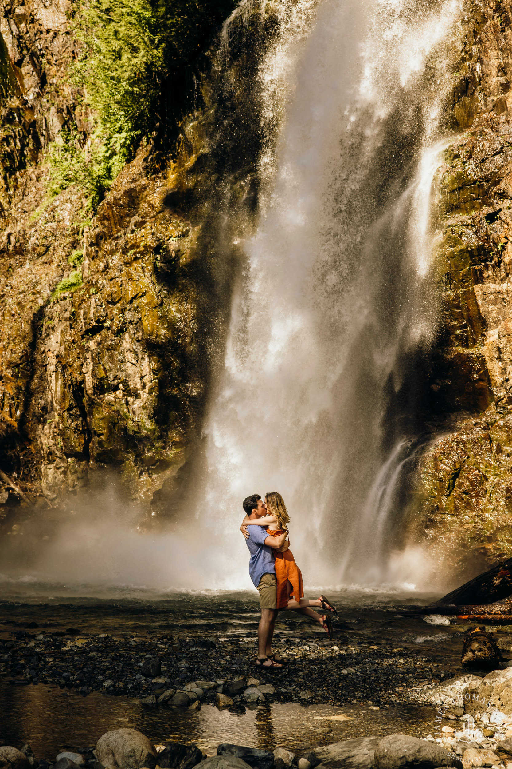 Adventure engagement in the Cascades by Snoqualmie adventure elopement photographer James Thomas Long Photography