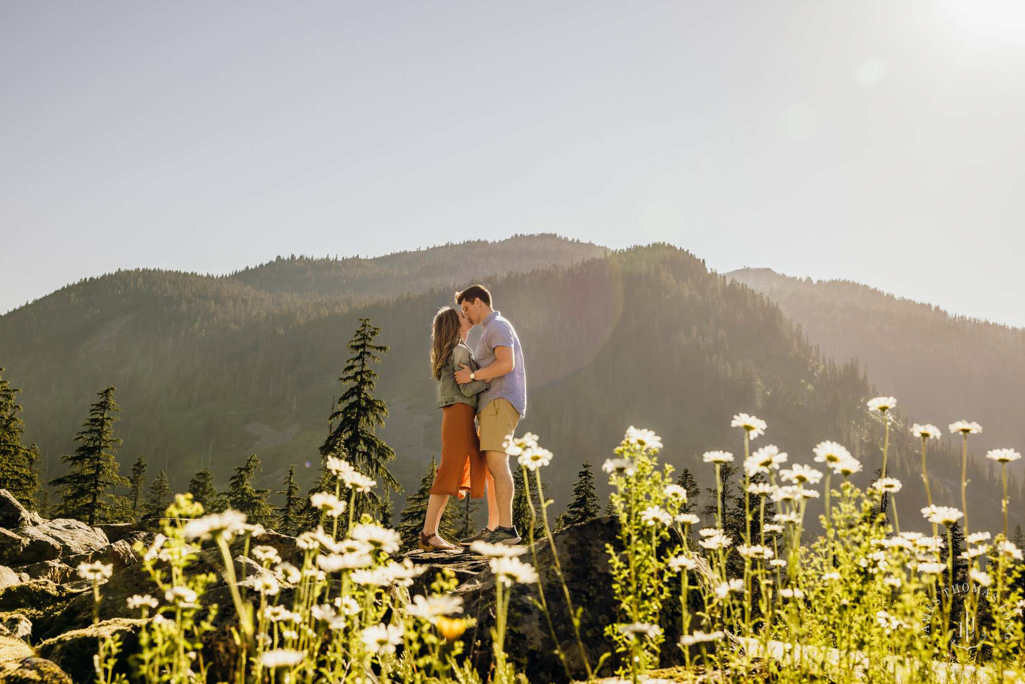 Adventure engagement in the Cascades by Snoqualmie adventure elopement photographer James Thomas Long Photography