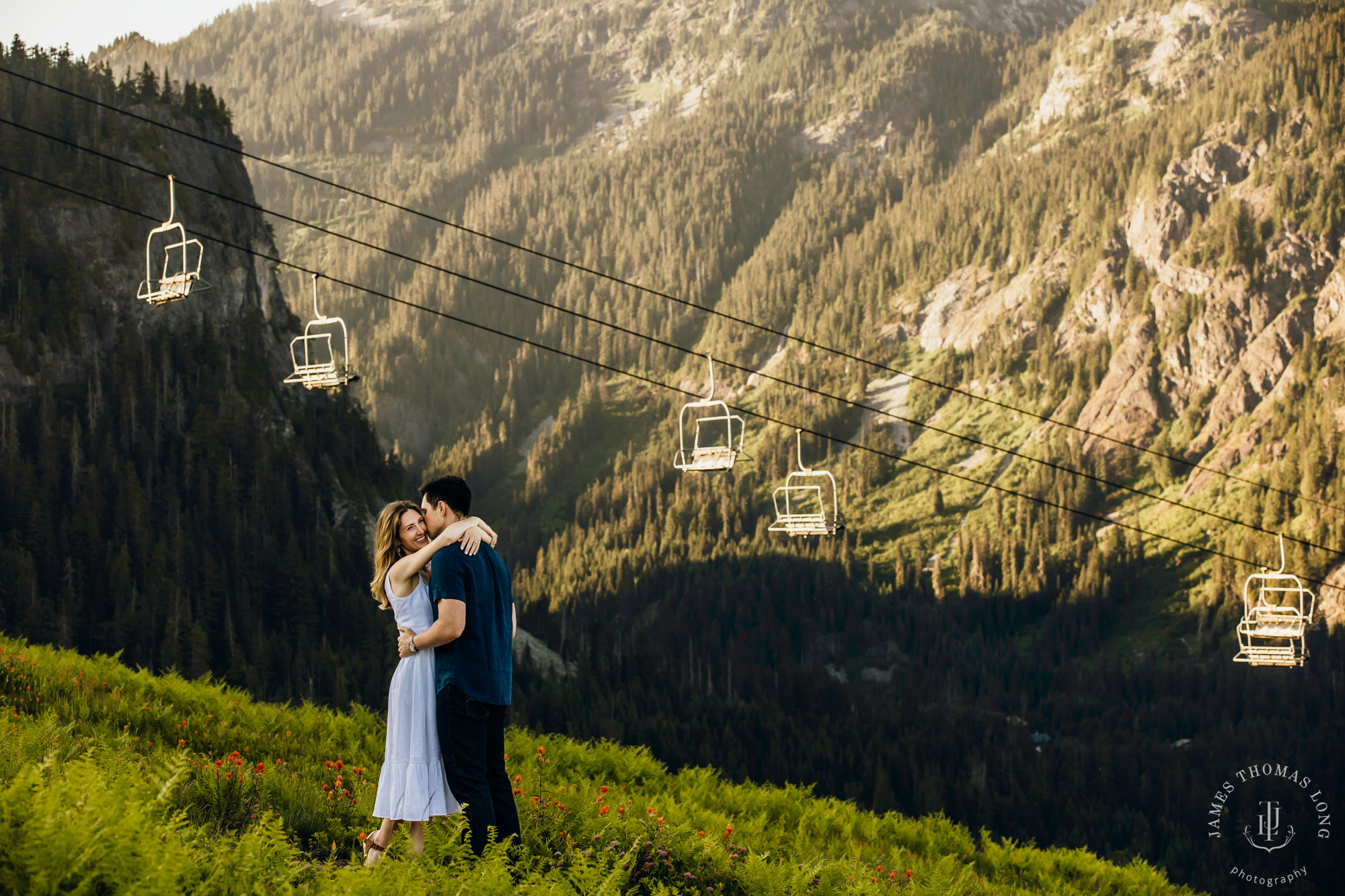 Adventure engagement in the Cascades by Snoqualmie adventure elopement photographer James Thomas Long Photography