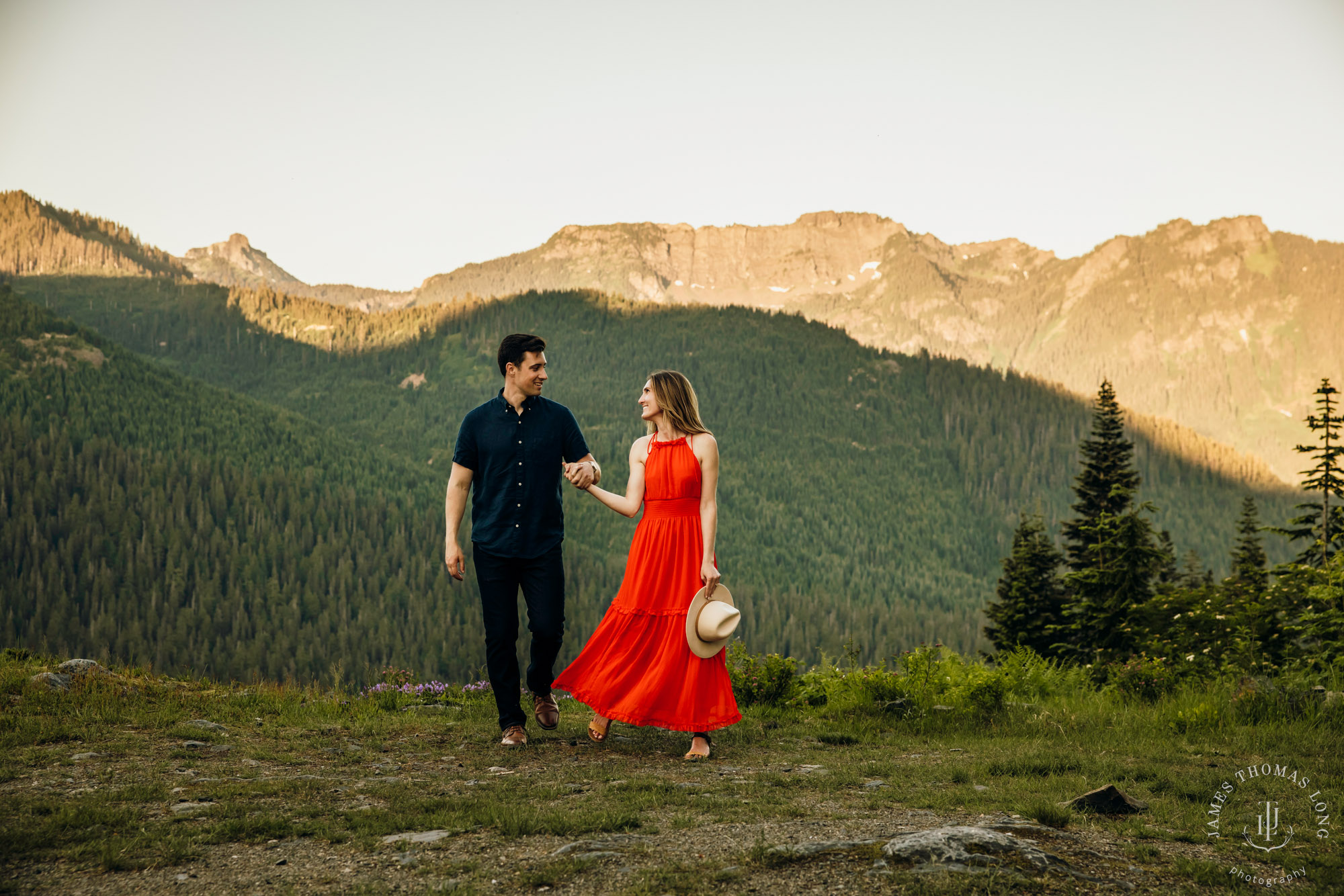 Adventure engagement in the Cascades by Snoqualmie adventure elopement photographer James Thomas Long Photography