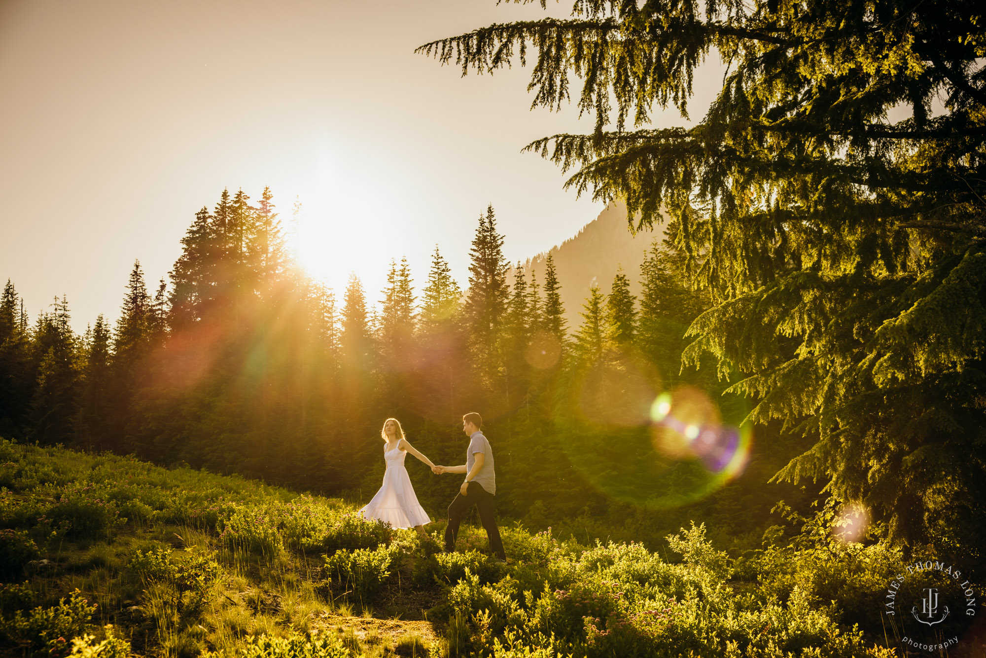 Adventure engagement in the Cascades by Snoqualmie adventure elopement photographer James Thomas Long Photography