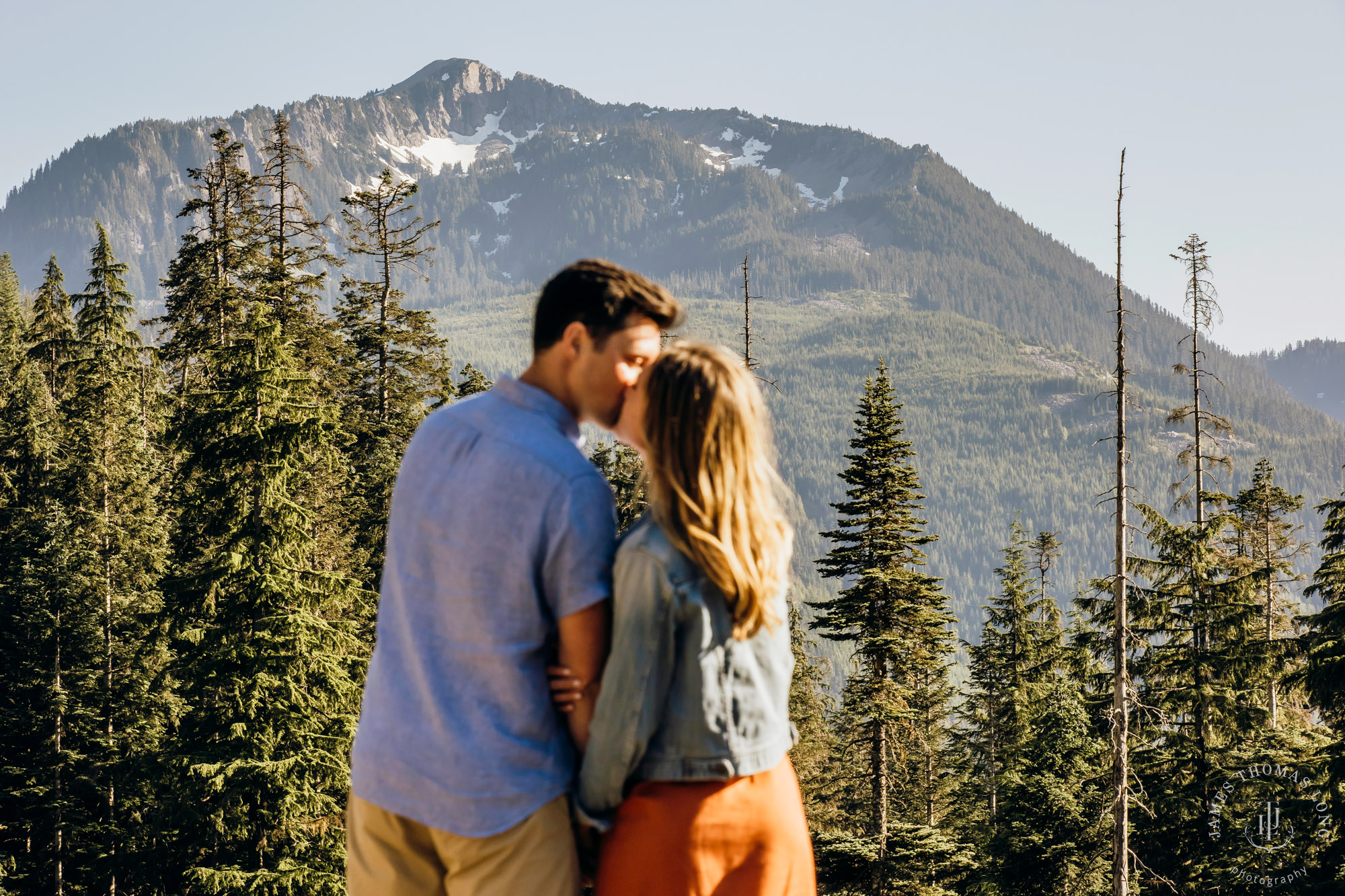 Adventure engagement in the Cascades by Snoqualmie adventure elopement photographer James Thomas Long Photography