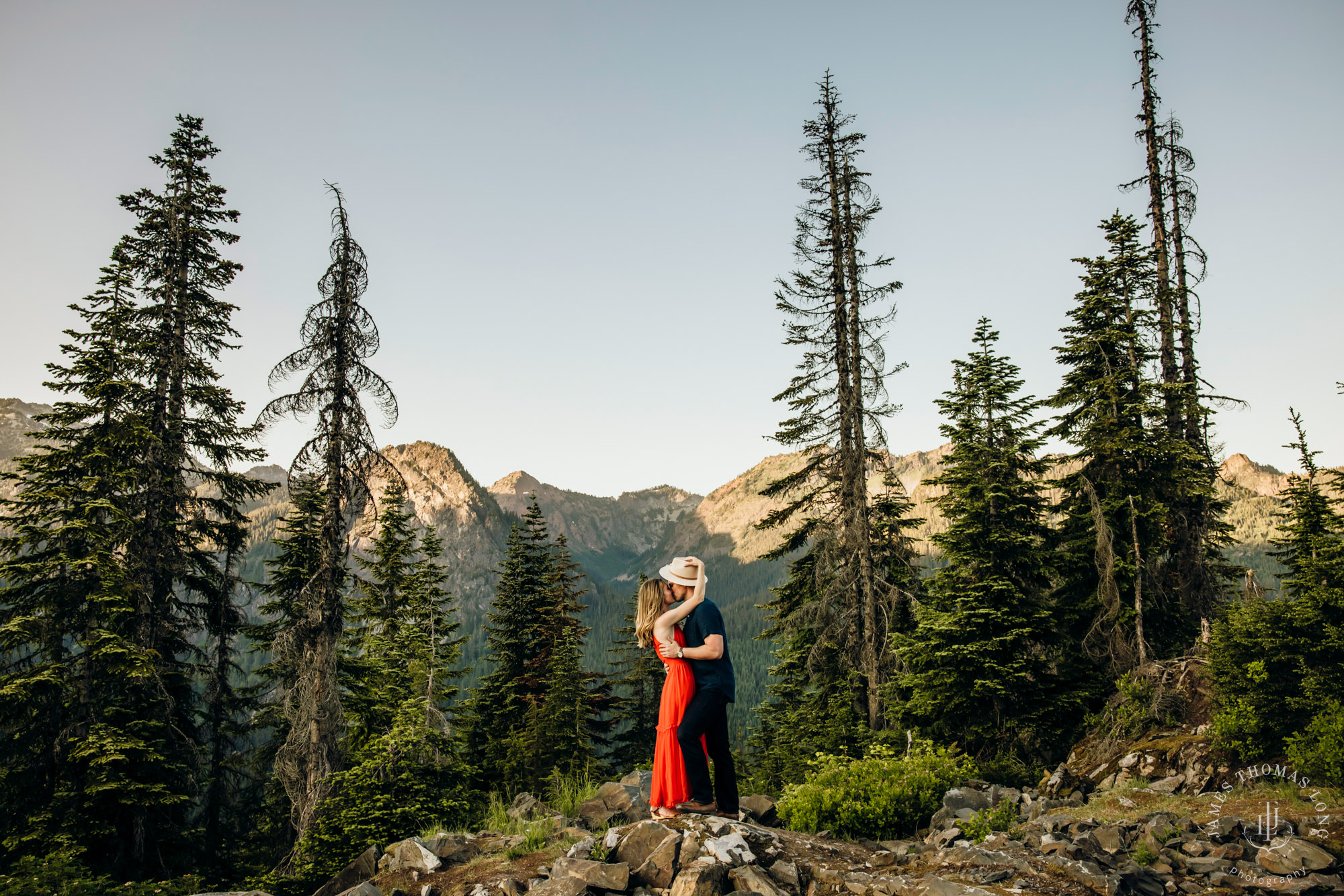 Adventure engagement in the Cascades by Snoqualmie adventure elopement photographer James Thomas Long Photography