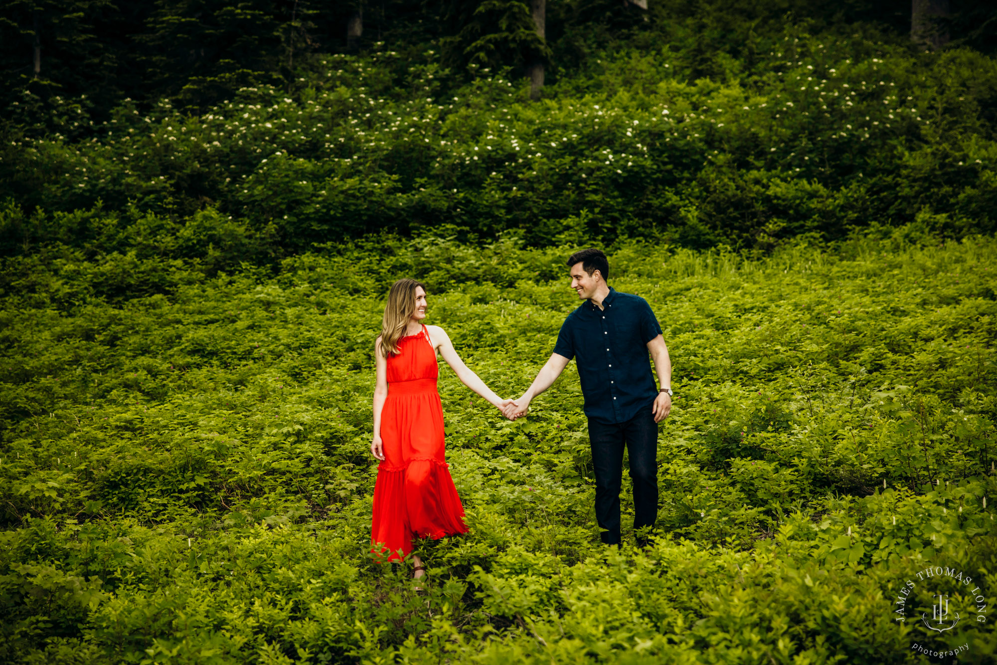 Adventure engagement in the Cascades by Snoqualmie adventure elopement photographer James Thomas Long Photography