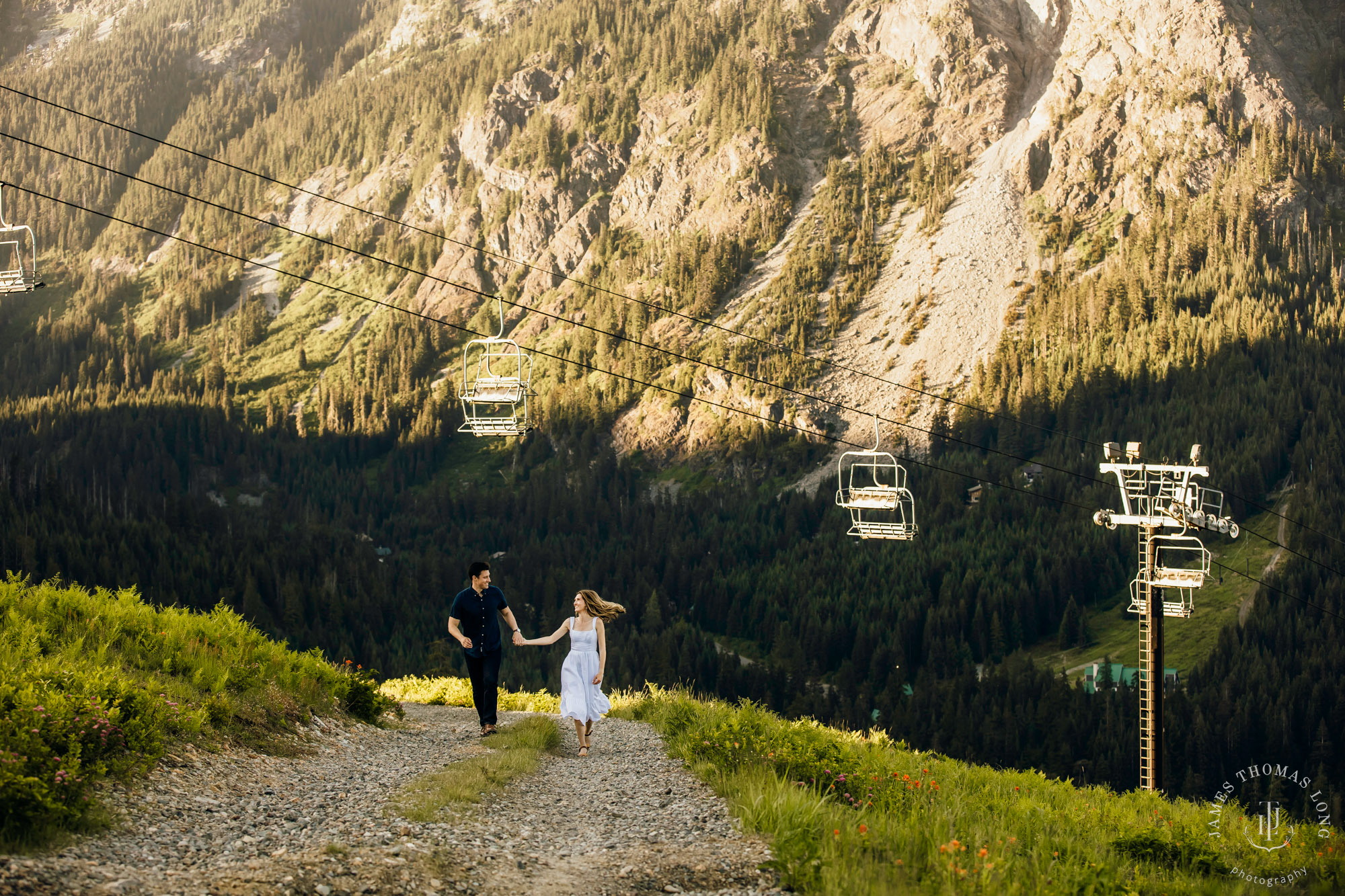 Adventure engagement in the Cascades by Snoqualmie adventure elopement photographer James Thomas Long Photography