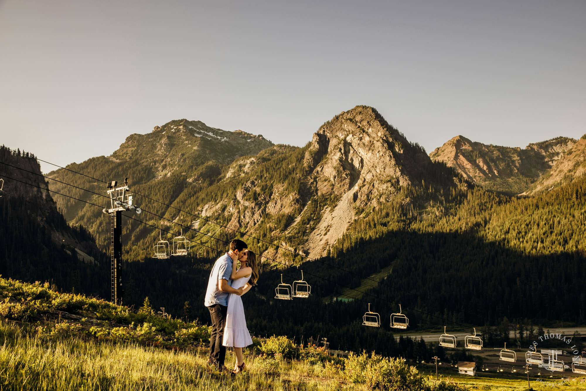 Adventure engagement in the Cascades by Snoqualmie adventure elopement photographer James Thomas Long Photography