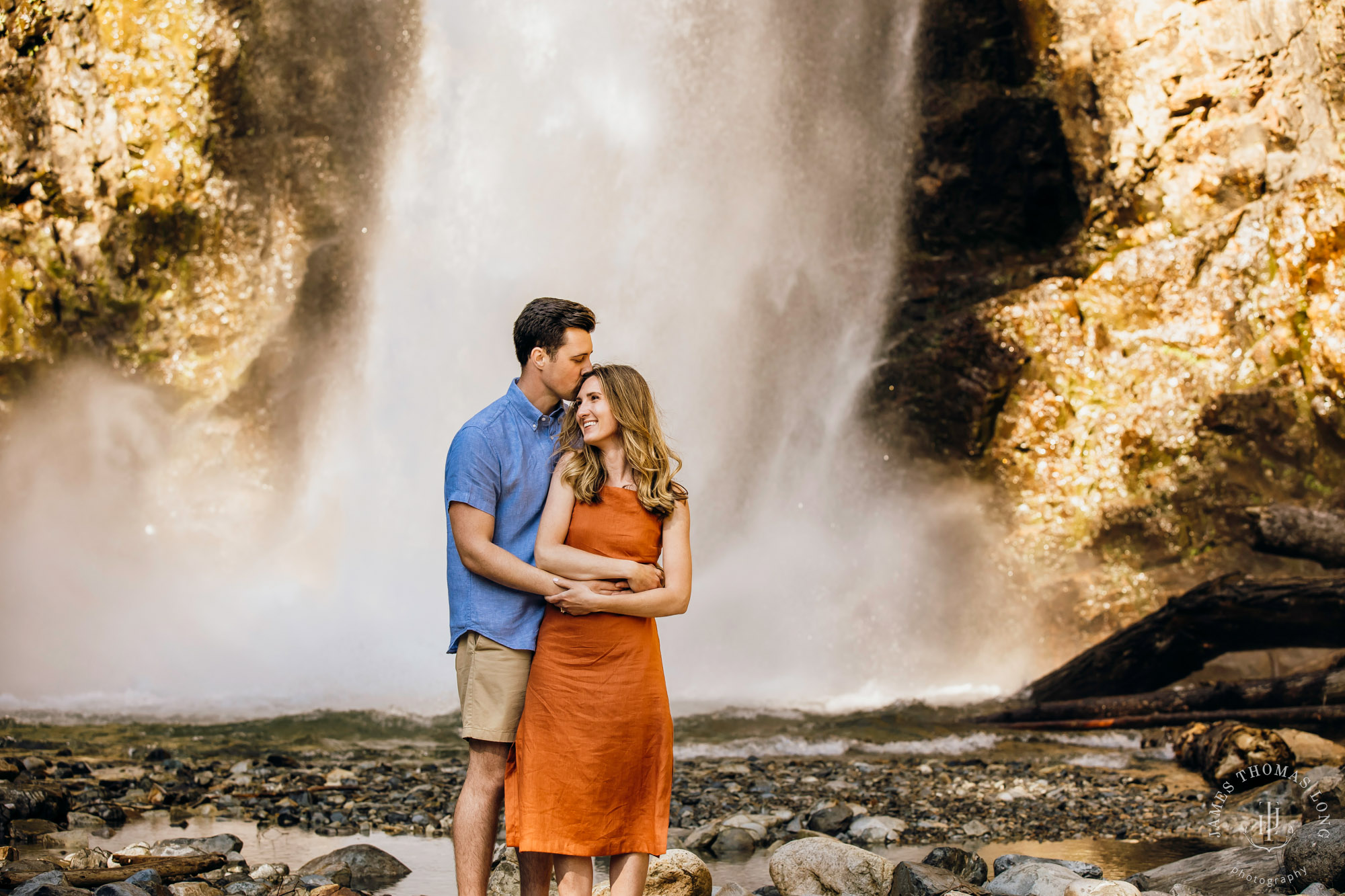 Adventure engagement in the Cascades by Snoqualmie adventure elopement photographer James Thomas Long Photography