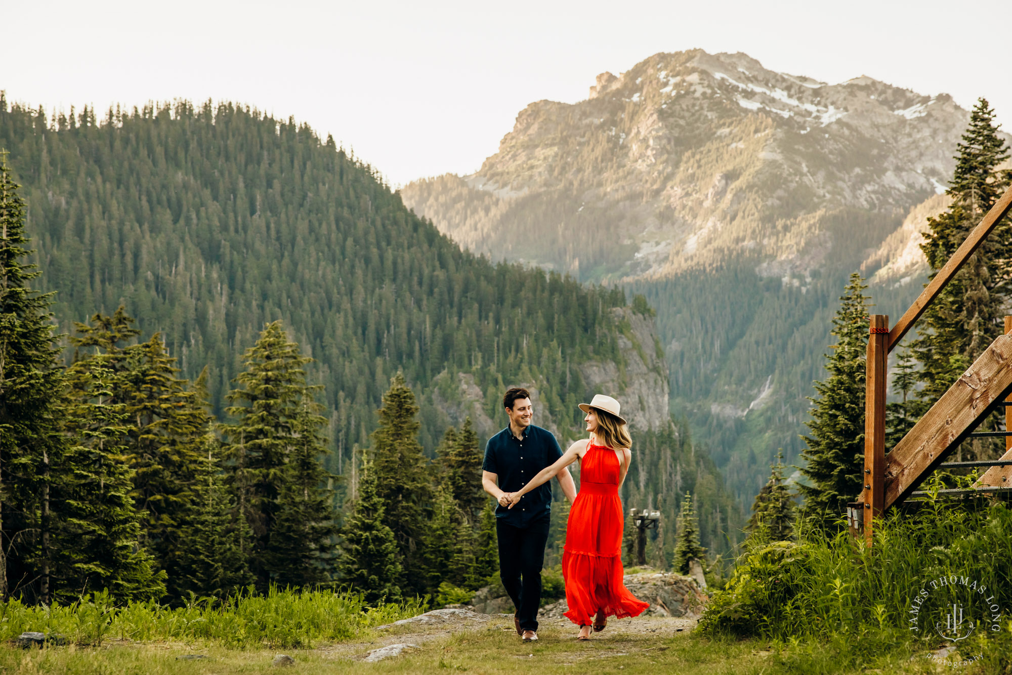 Adventure engagement in the Cascades by Snoqualmie adventure elopement photographer James Thomas Long Photography