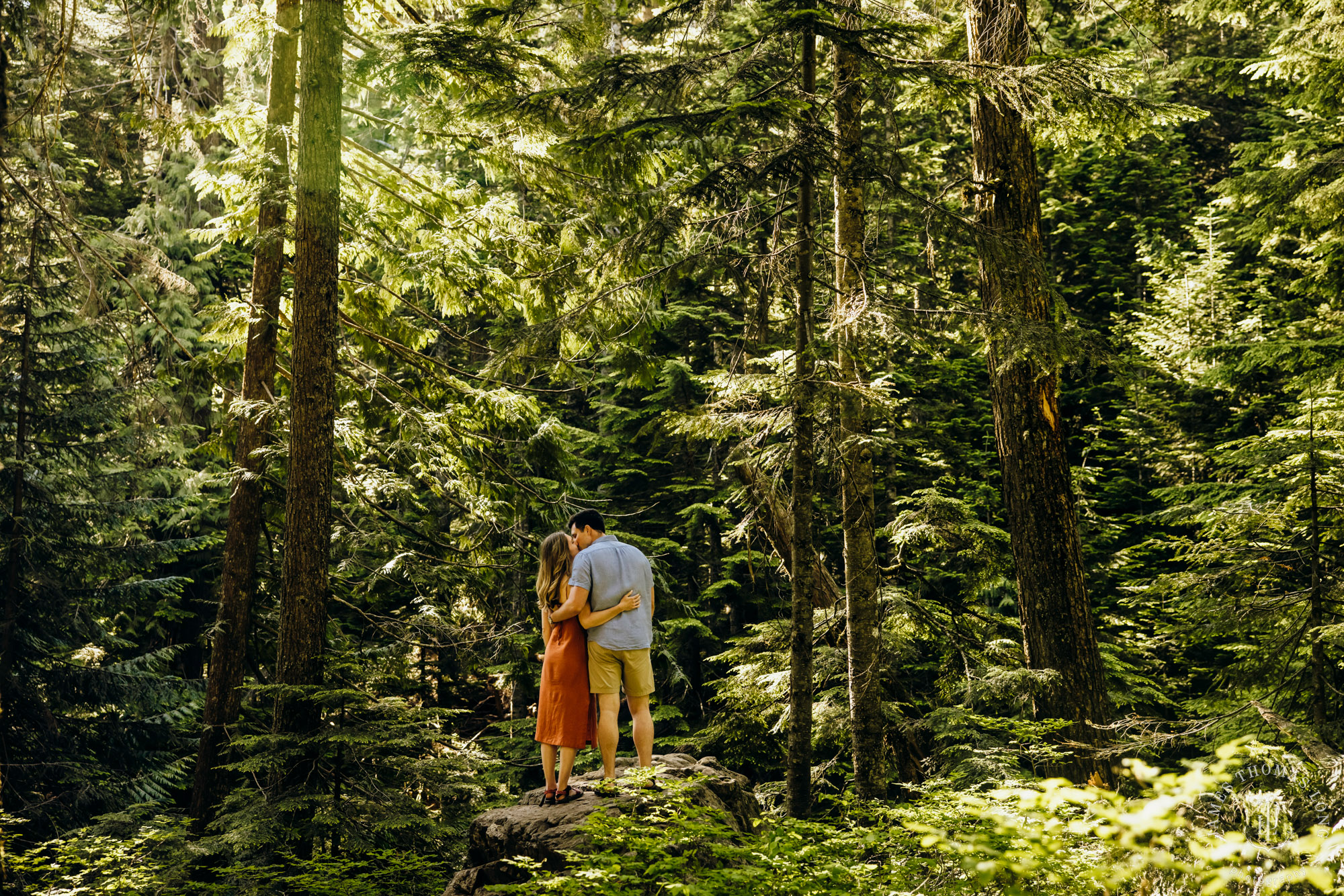 Adventure engagement in the Cascades by Snoqualmie adventure elopement photographer James Thomas Long Photography