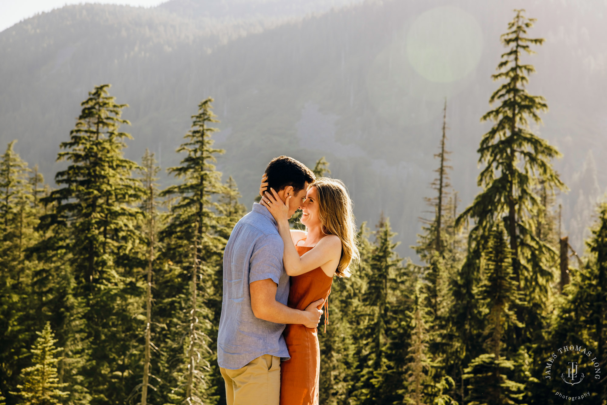 Adventure engagement in the Cascades by Snoqualmie adventure elopement photographer James Thomas Long Photography