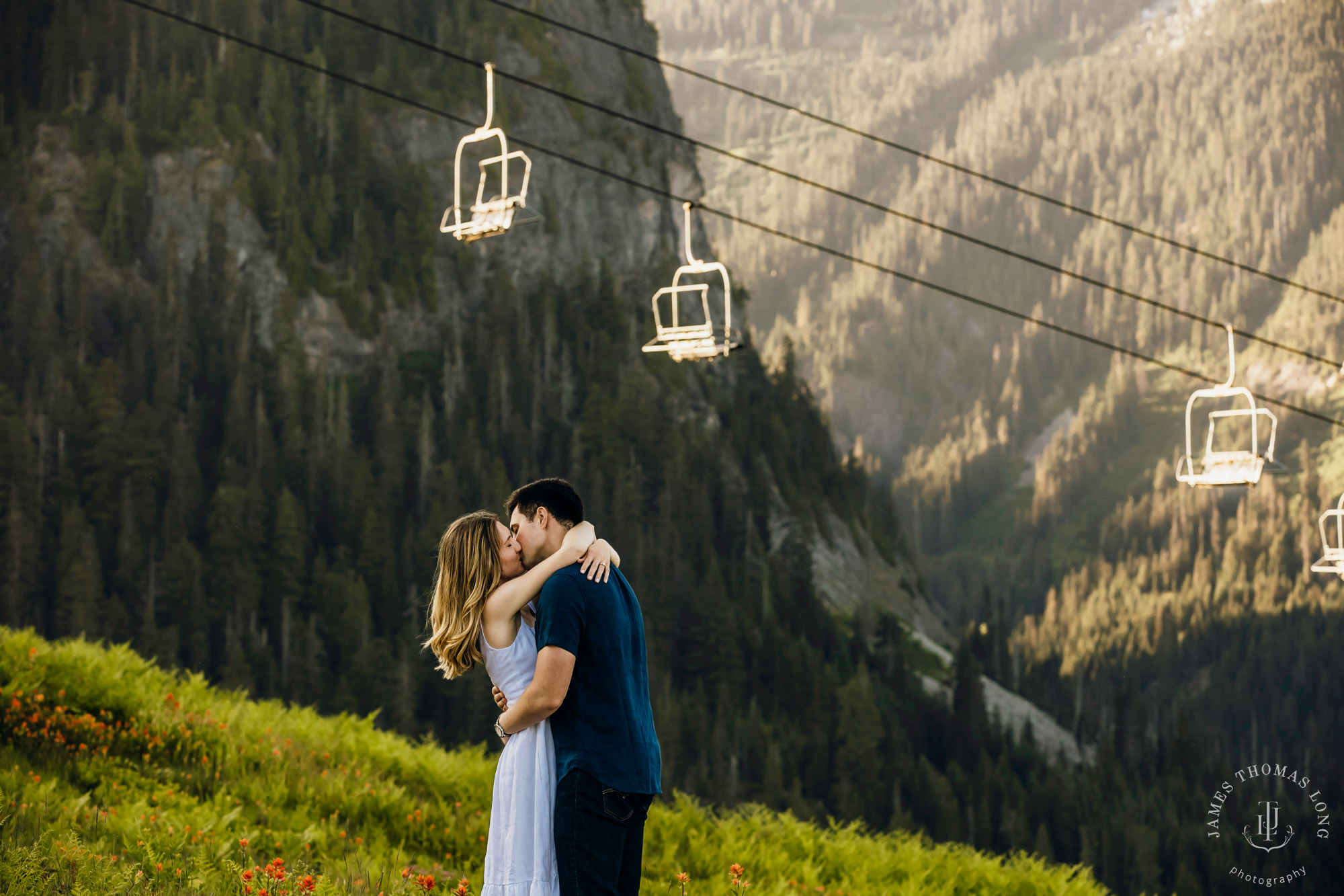 Adventure engagement in the Cascades by Snoqualmie adventure elopement photographer James Thomas Long Photography