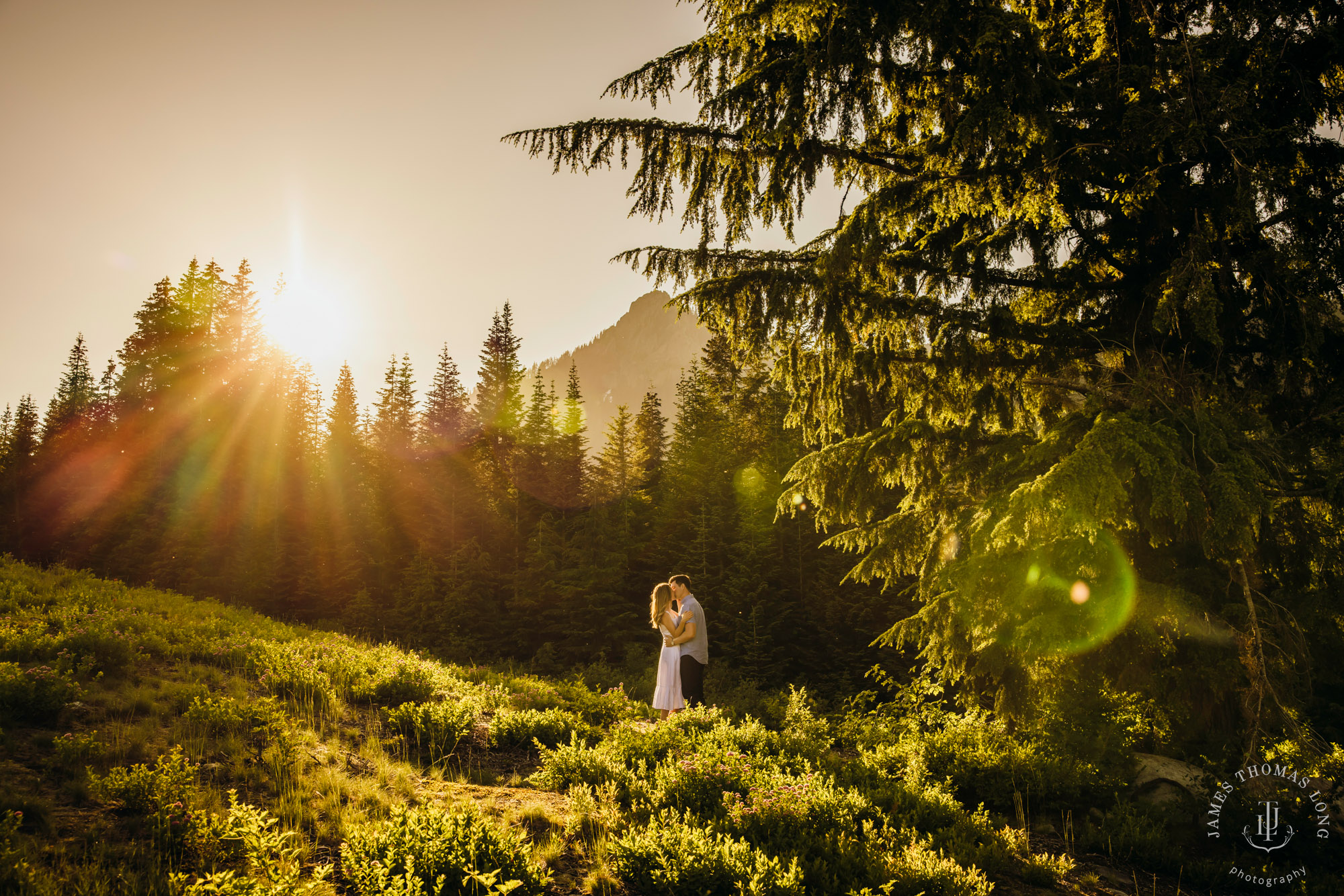 Adventure engagement in the Cascades by Snoqualmie adventure elopement photographer James Thomas Long Photography