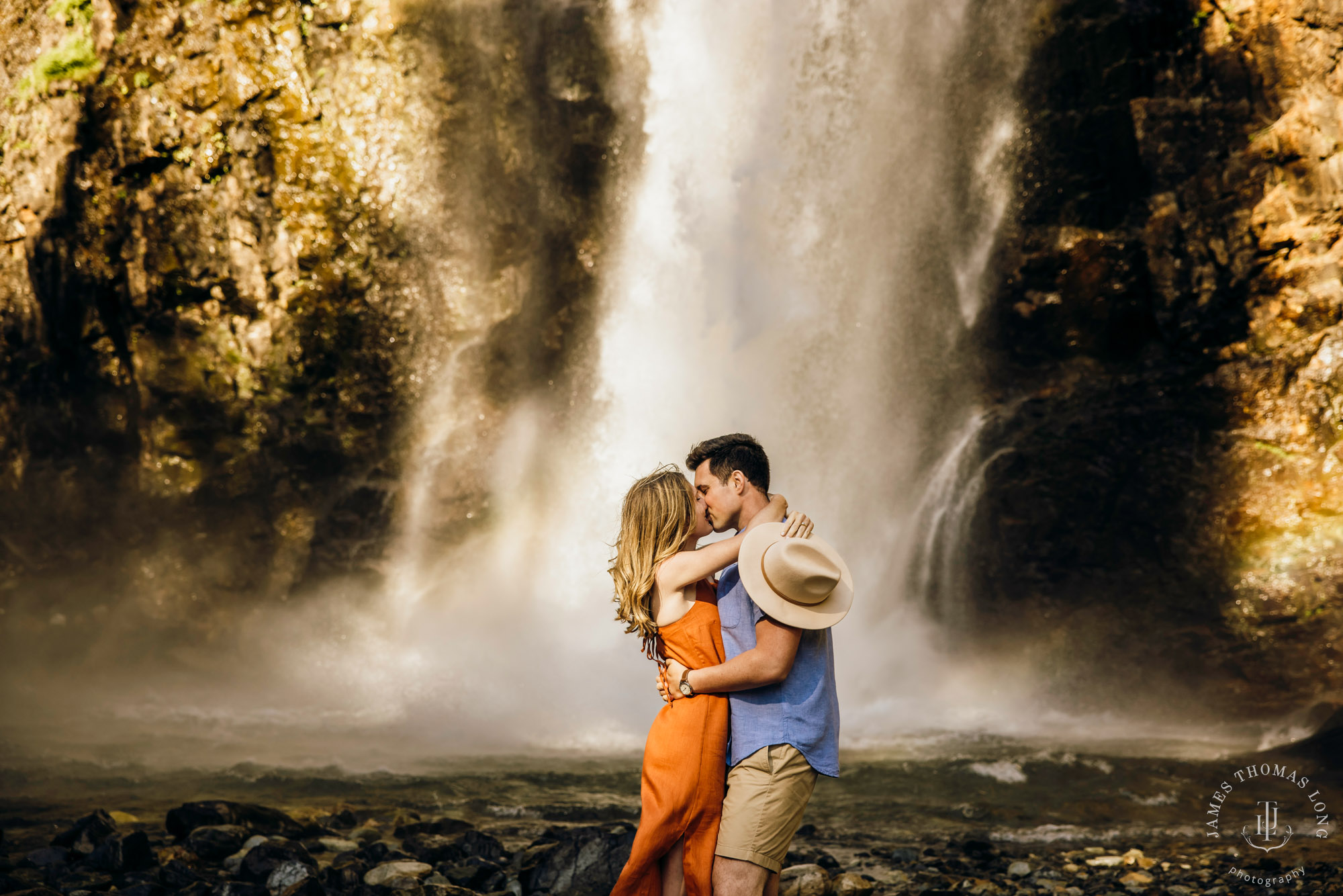 Adventure engagement in the Cascades by Snoqualmie adventure elopement photographer James Thomas Long Photography